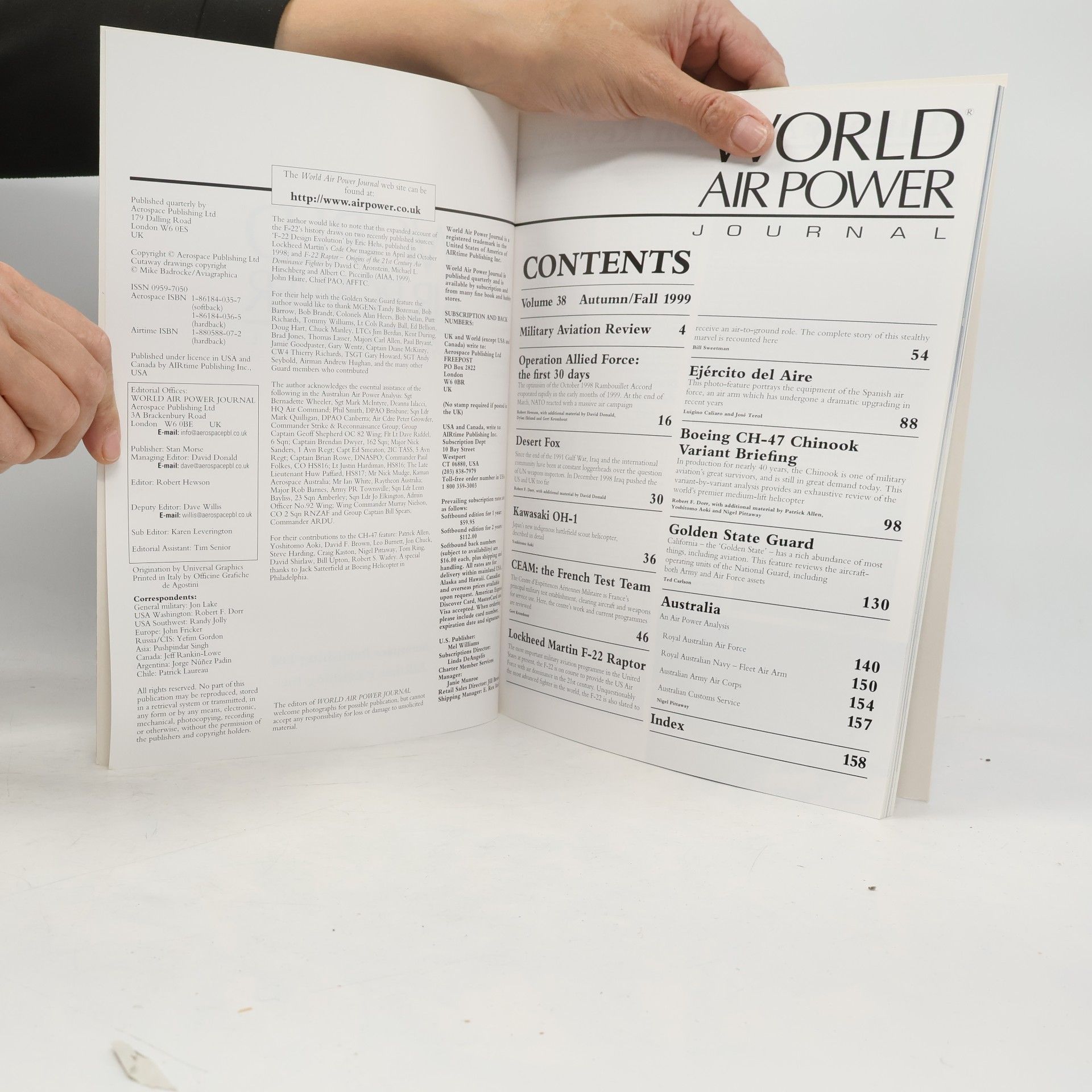 David Donald World Air Power Journal - 38: Autumn/Fall 1999