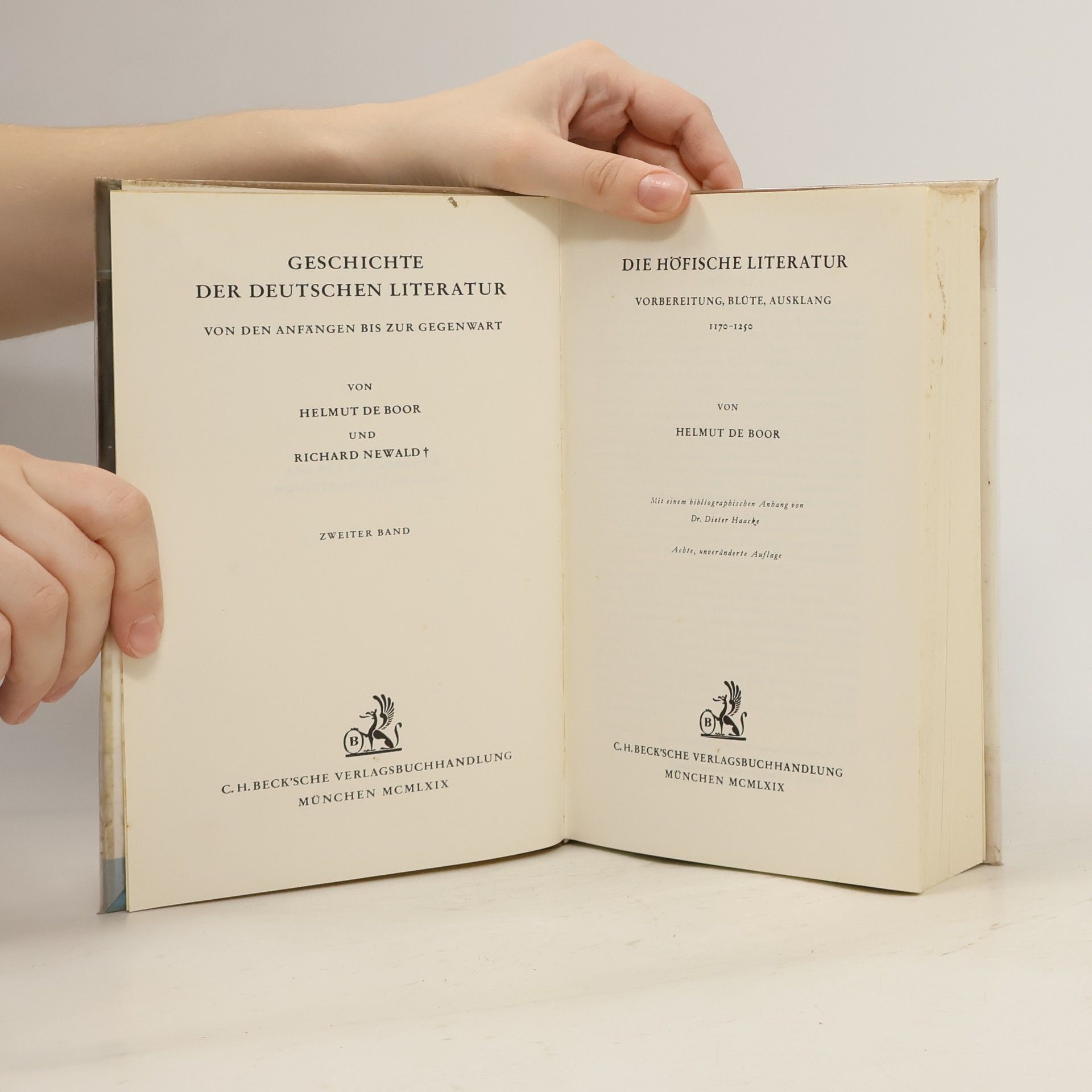 Helmut de Boor Geschichte der deutschen Literatur 2