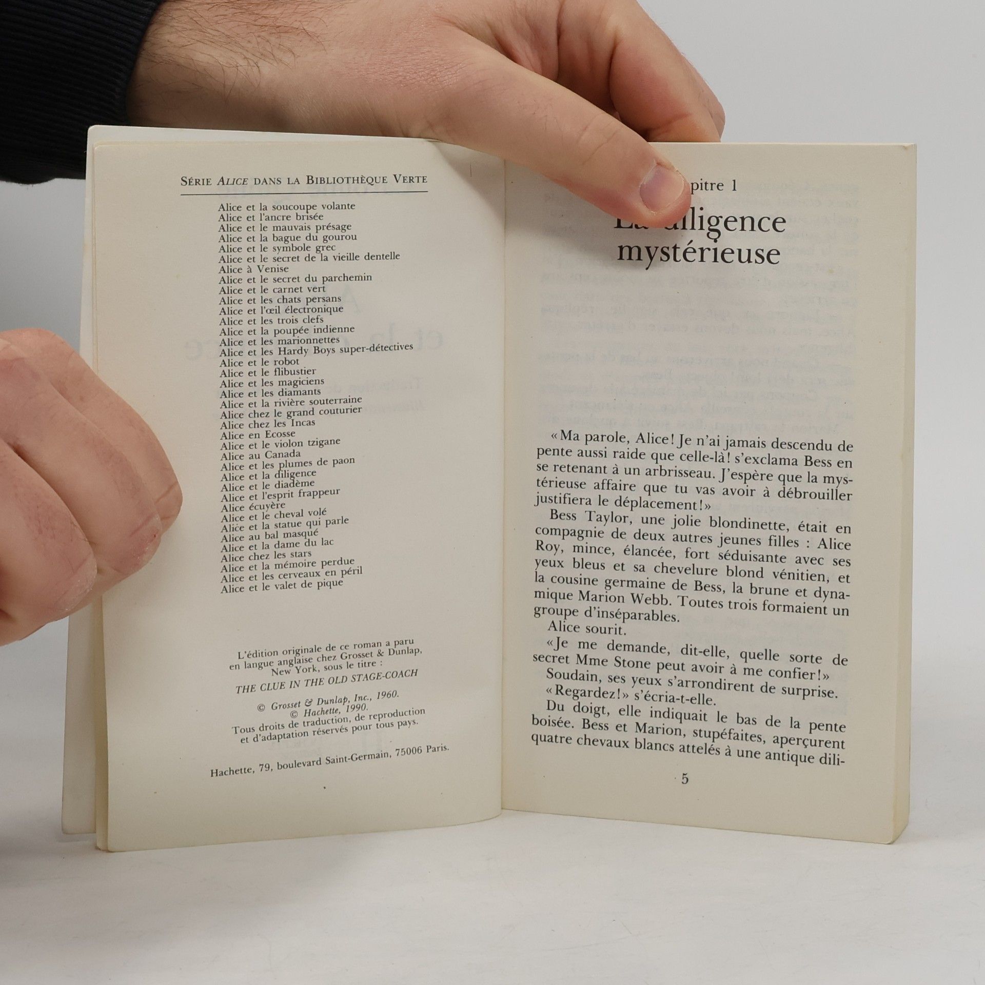 Carolyn Keene Bibliothèque Verte: Alice et la diligence