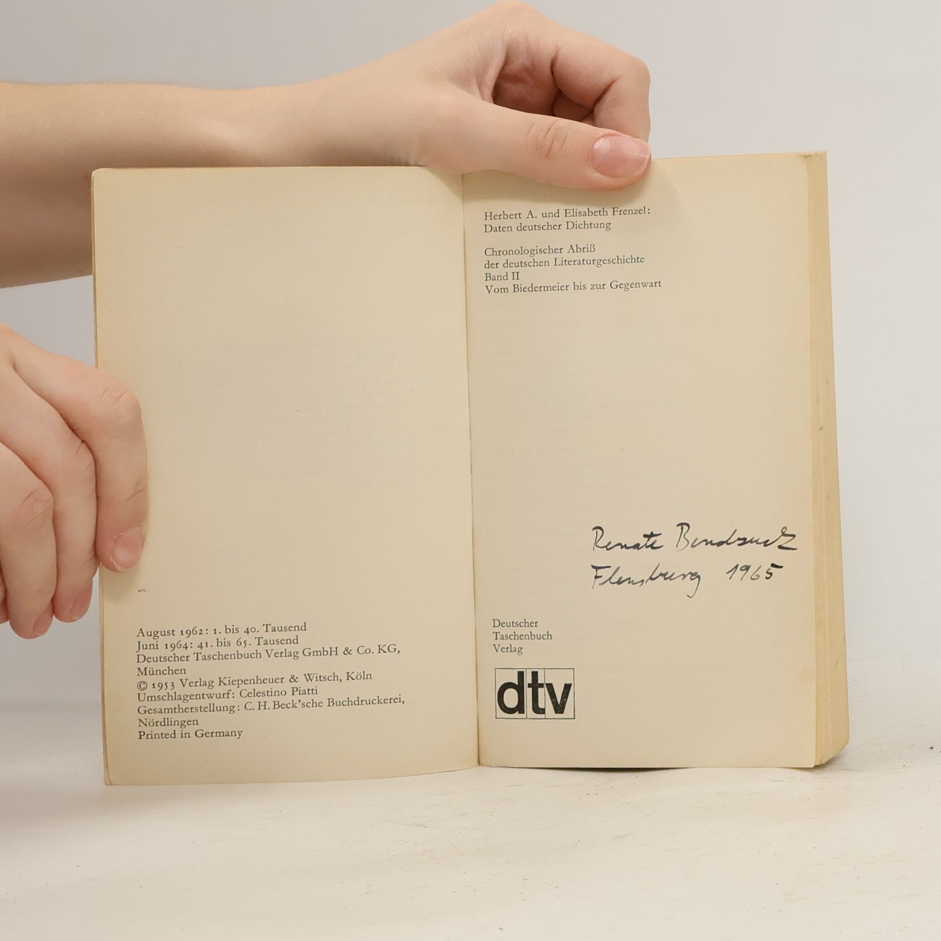 Herbert A. Frenzel Daten deutscher Dichtung II