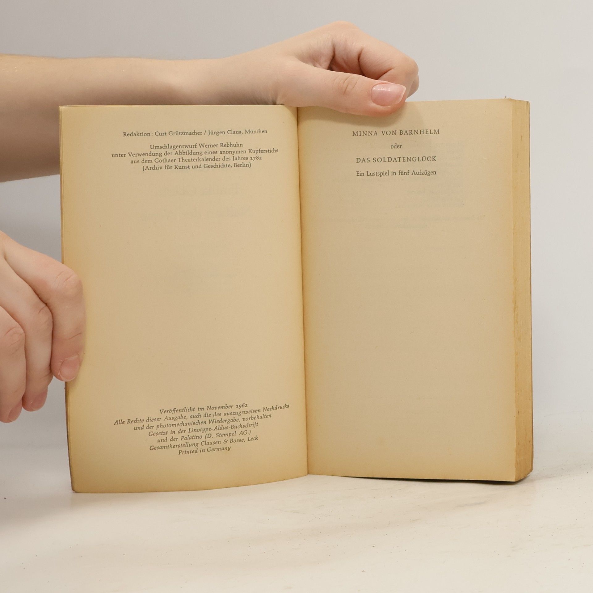 Gotthold Ephraim Lessing Minna von Barnhelm. Emilia Galotti. Nathan der Weise