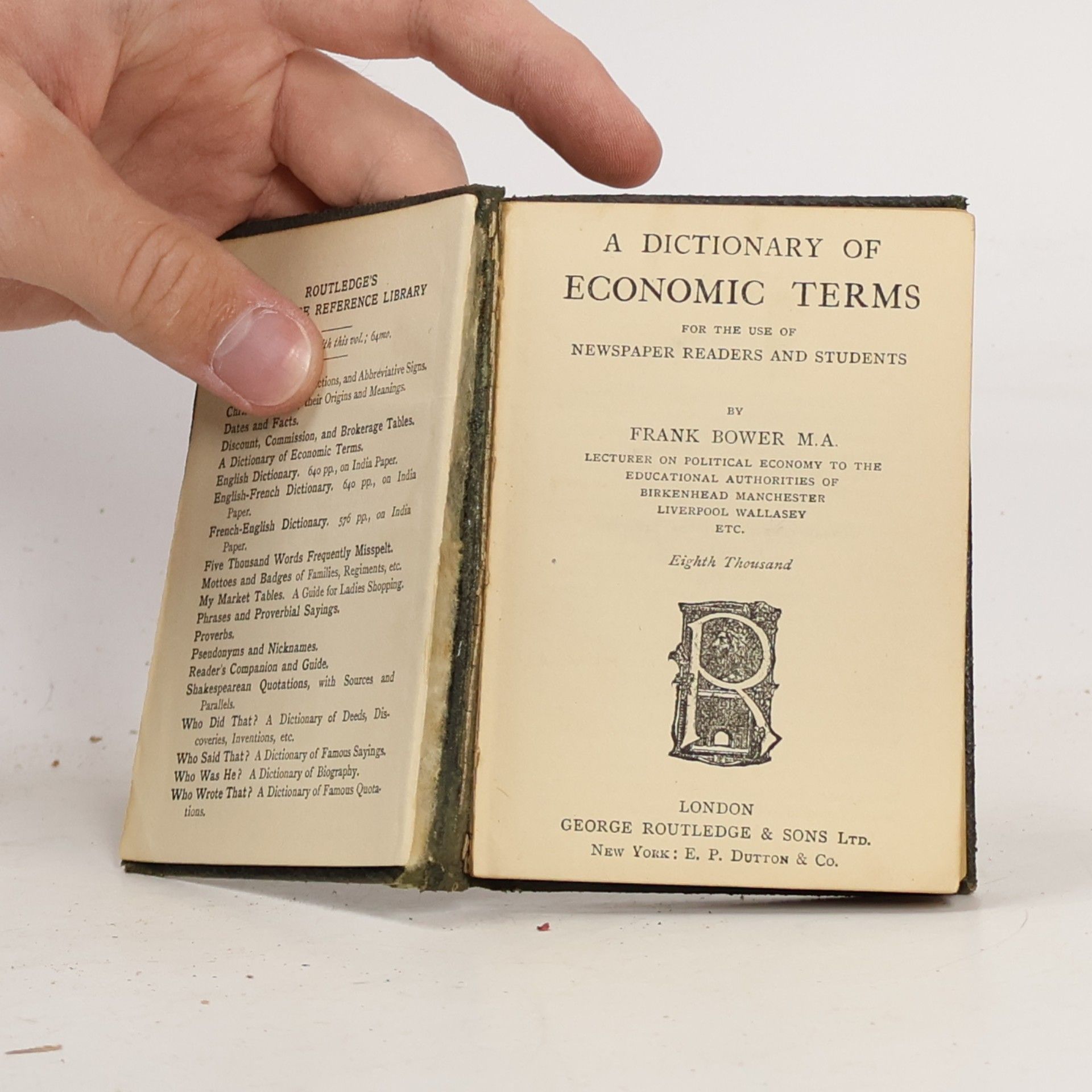 Frank Bowers Dictionary of Economic Terms