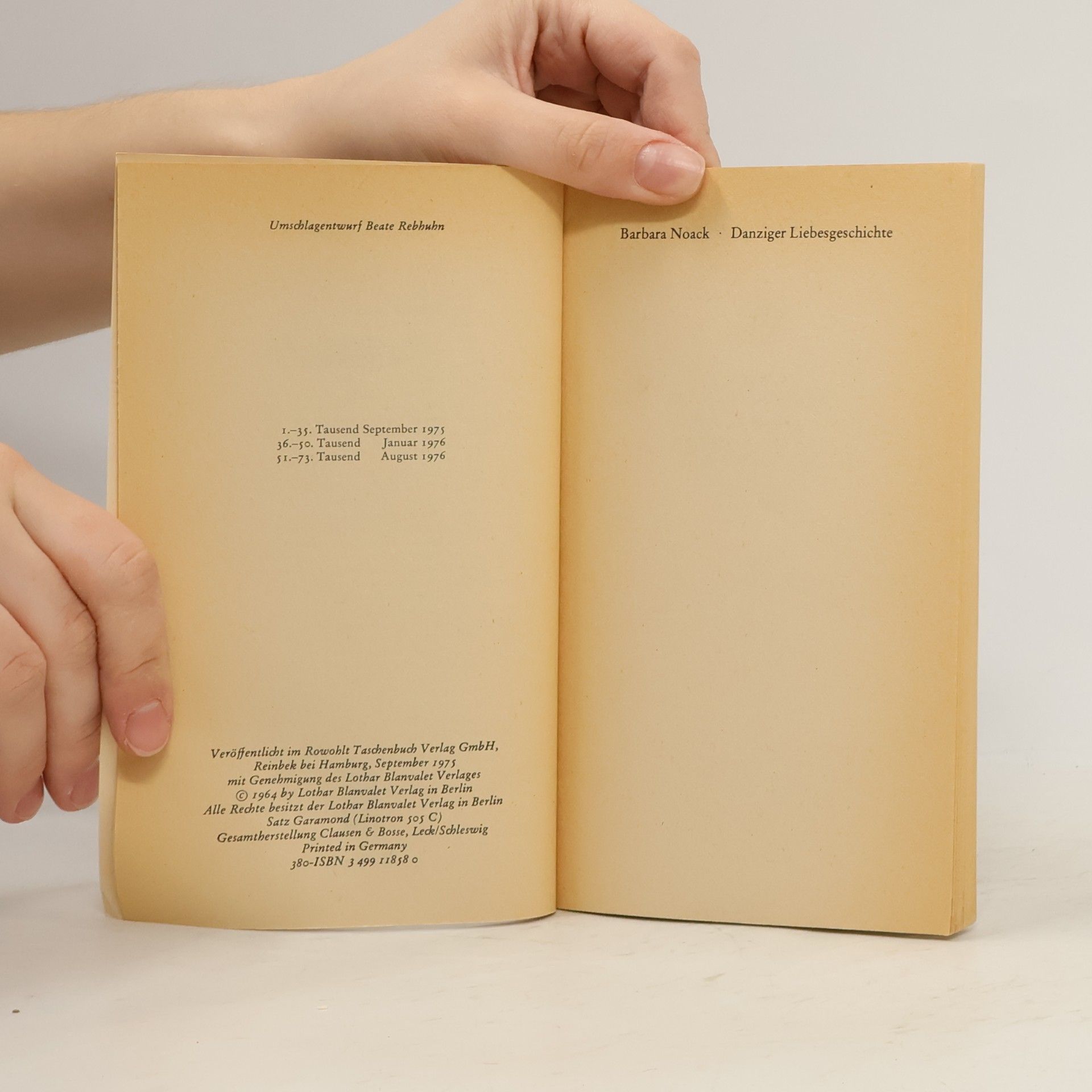 Barbara Noack Danziger Liebesgeschichte