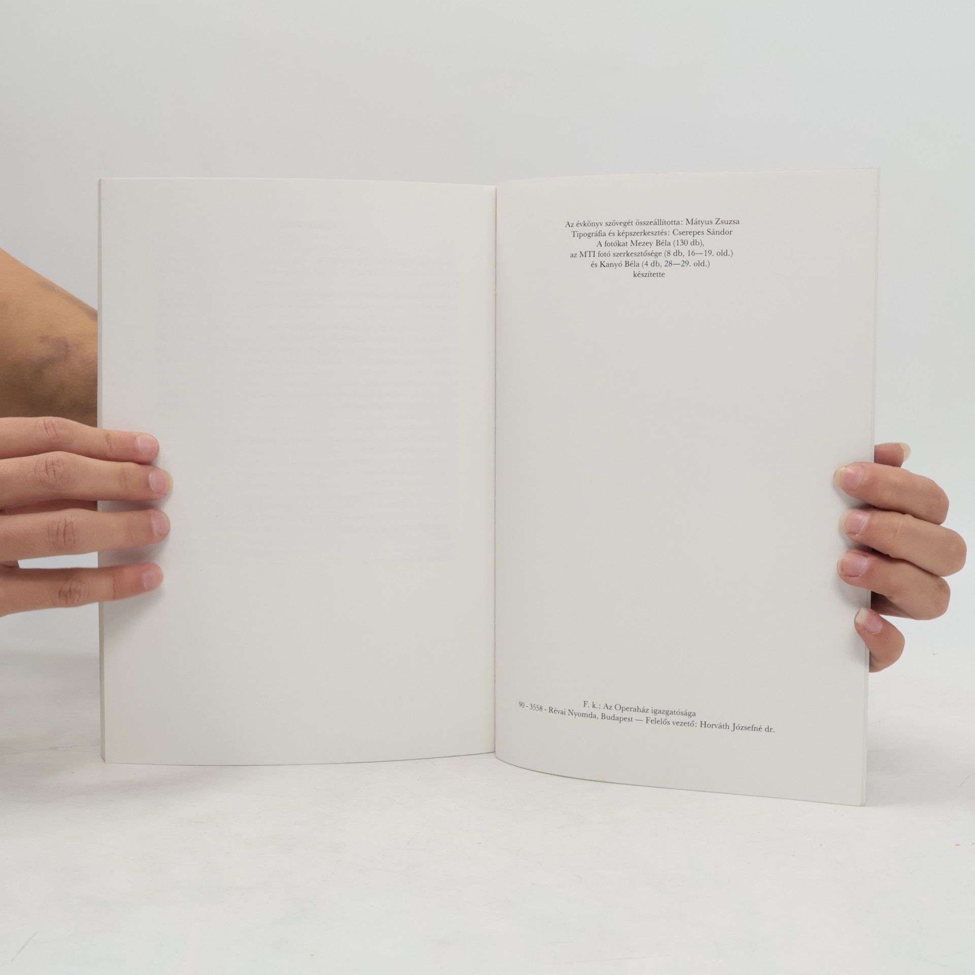 Collectif d'auteurs Magyar Állami Operaház