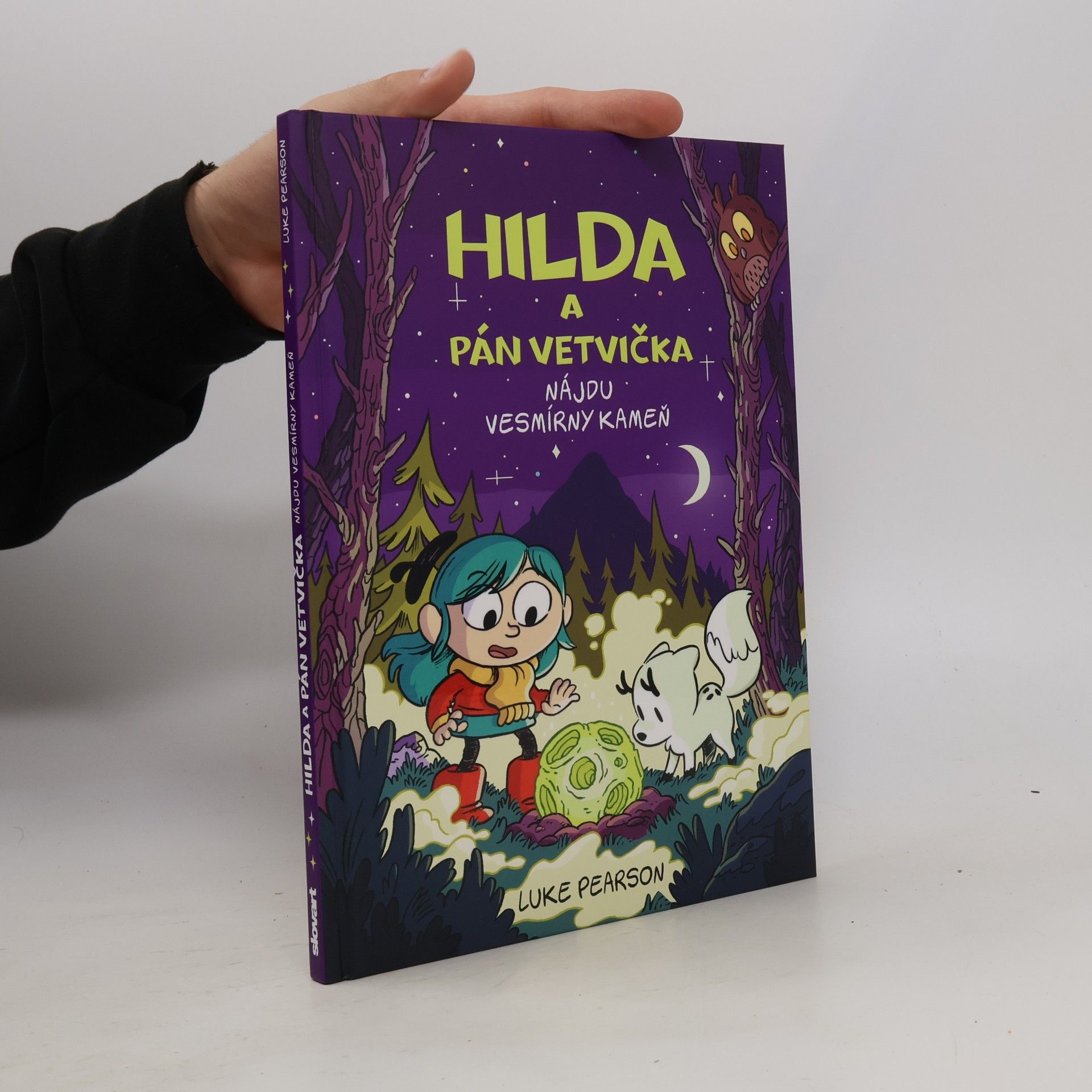 Luke Pearson Hilda a pán Vetvička nájdu vesmírny kameň
