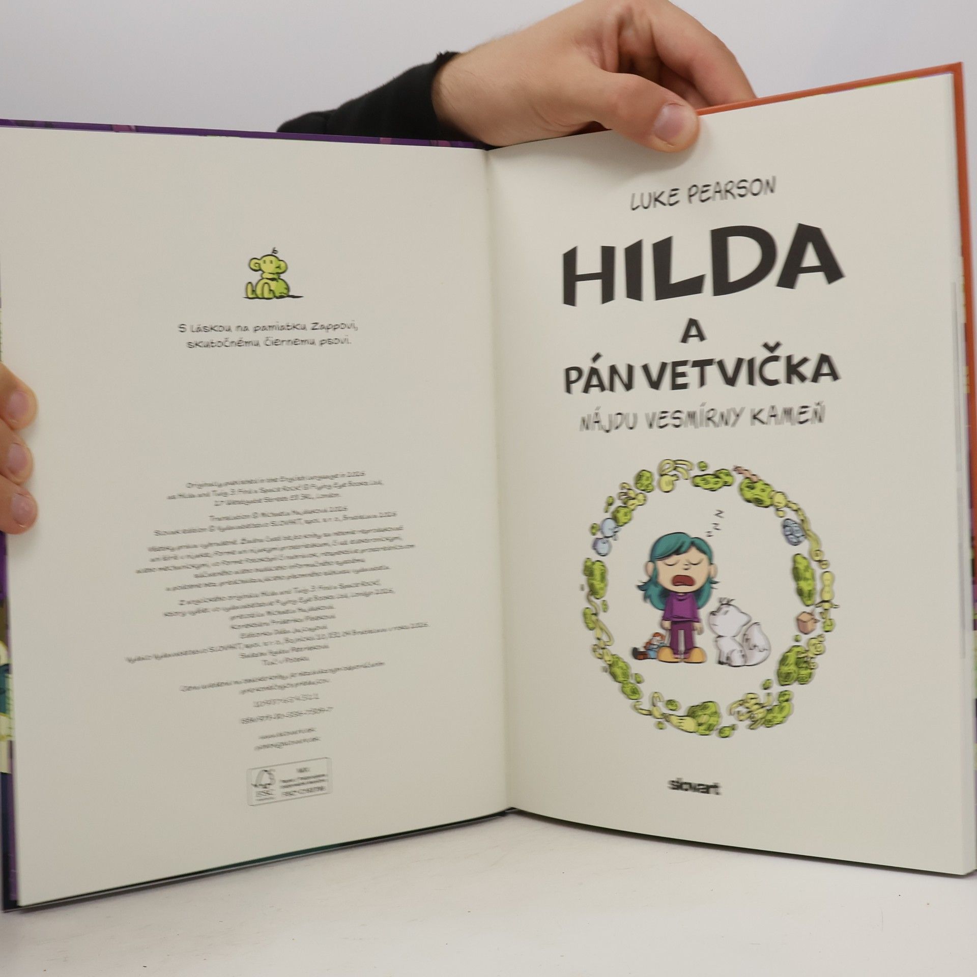 Luke Pearson Hilda a pán Vetvička nájdu vesmírny kameň