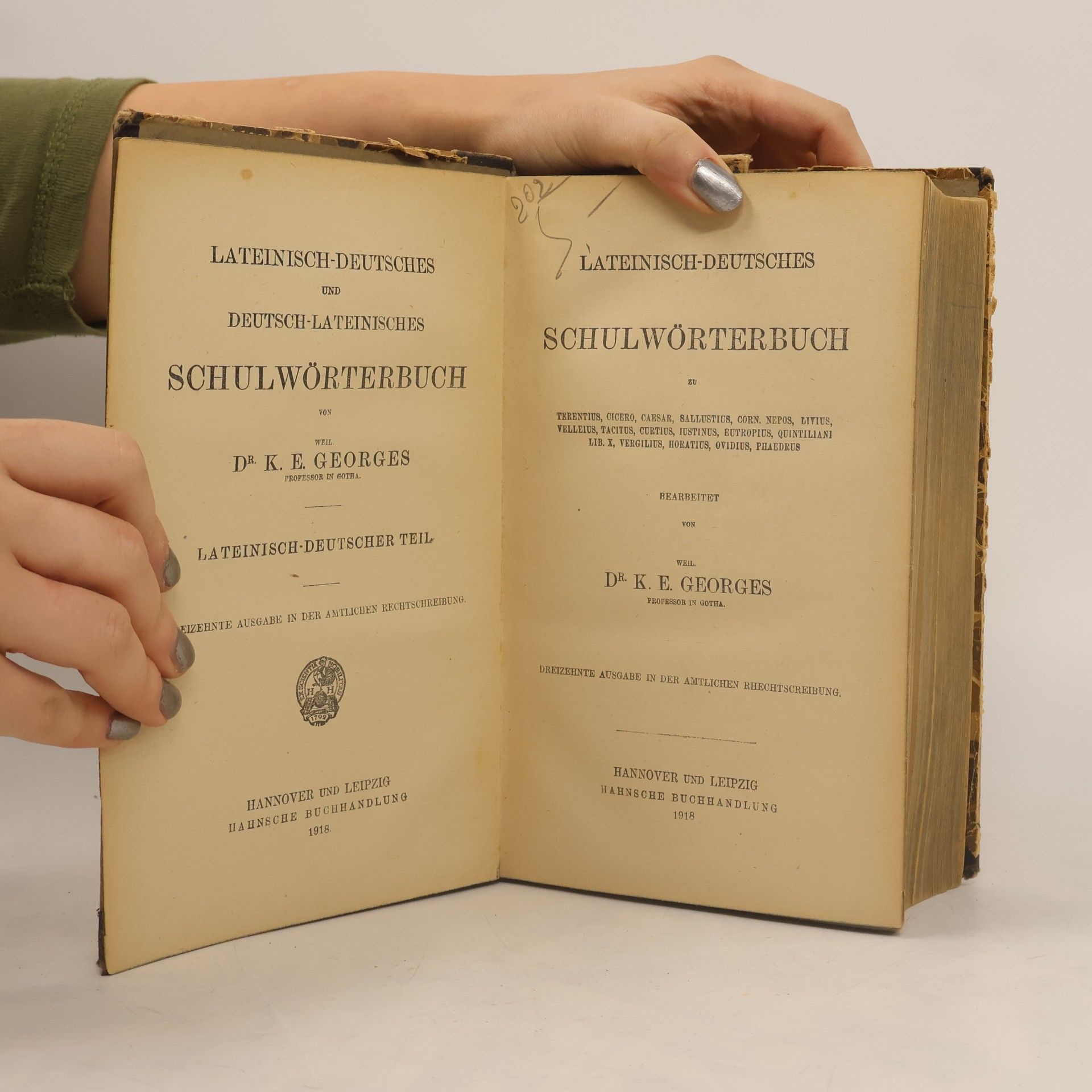 K. E. Georges Lateinisch-deutsches und deutsch-lateinisches Schulwörterbuch. Lateinisch-deutscher Teil