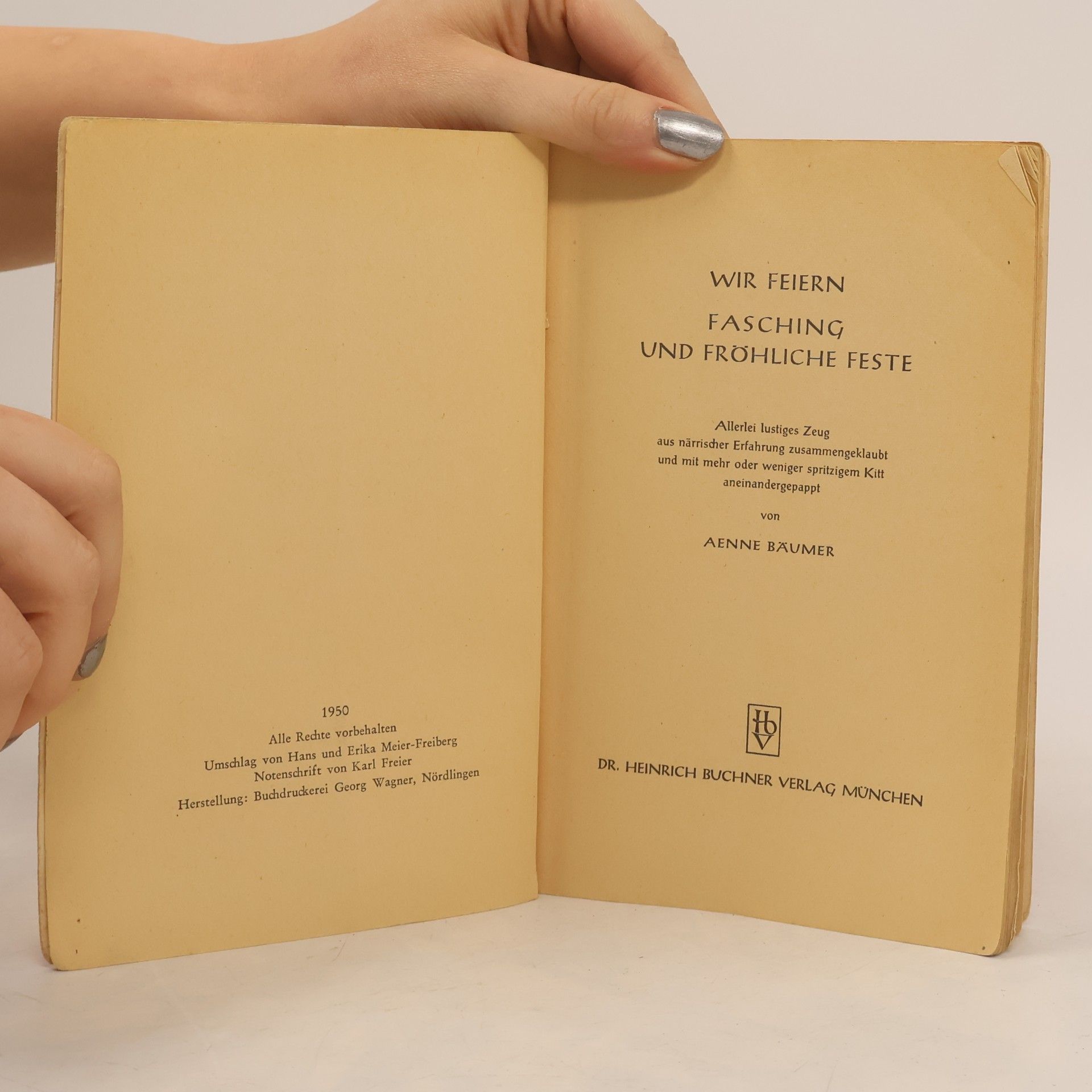 Aenne Baumer Wir feiern