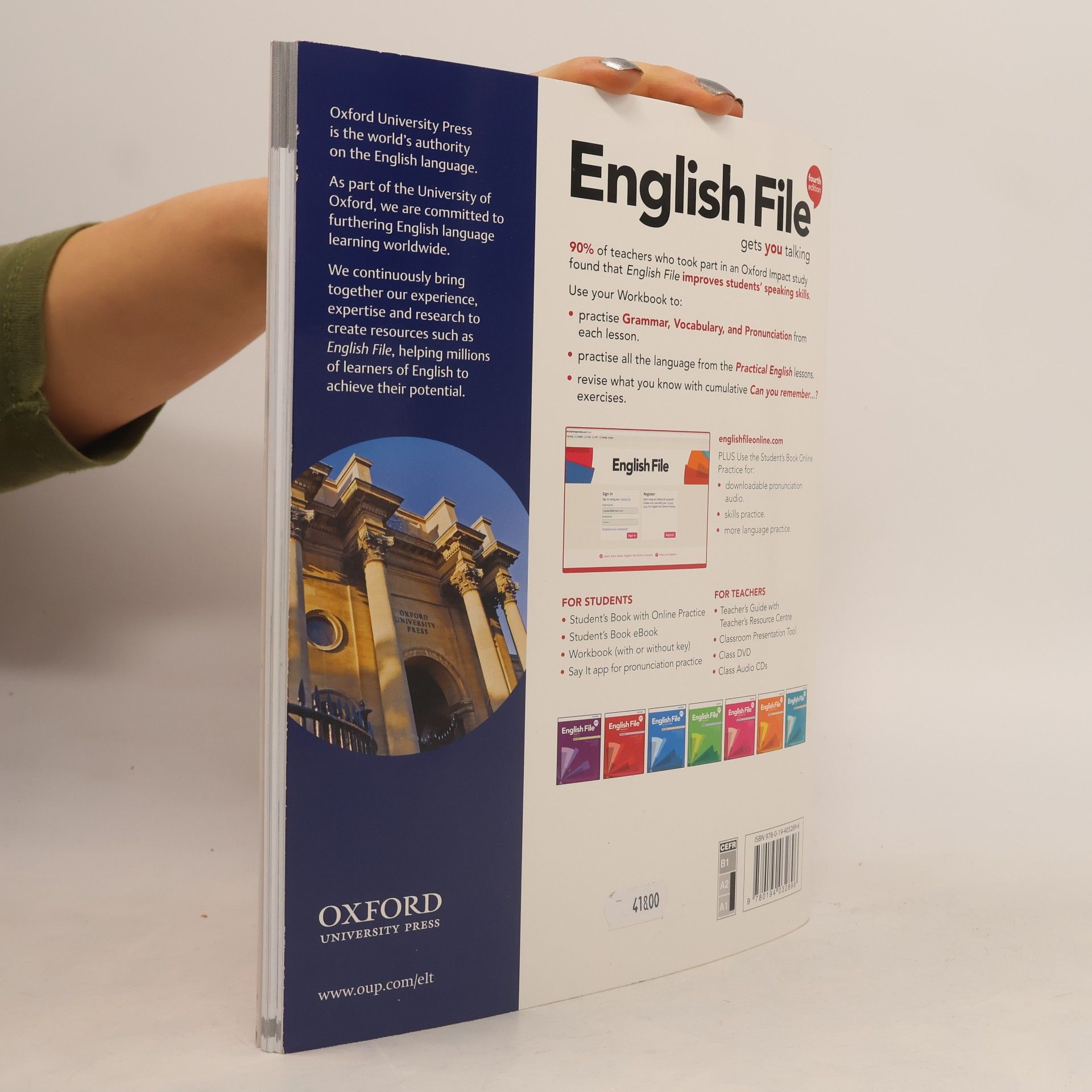 Oxford University Press English File Fourth Edition Elementary Workbook with Answer Key