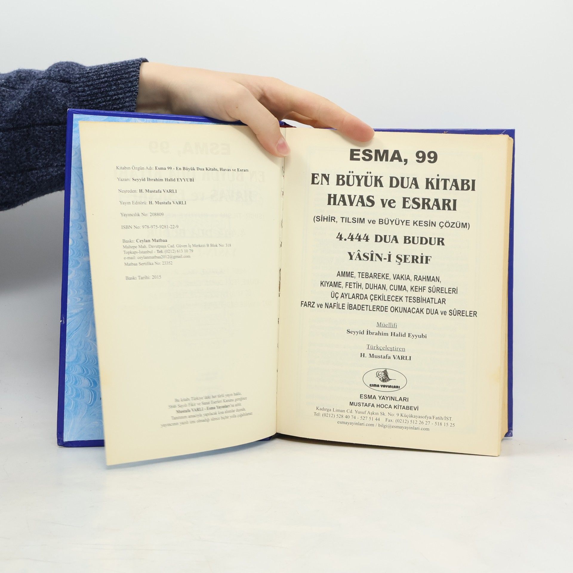 Seyyid İbrahim Halid Eyyubi Esma 99: En Büyük Dua Kitabı Havas Ve Esrarı