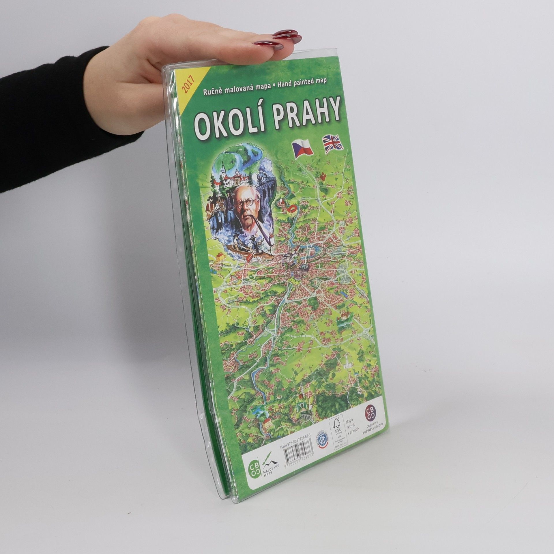 Miroslav Kapsdorfer Ručně malovaná mapa Okolí Prahy = Hand painted map Okolí Prahy