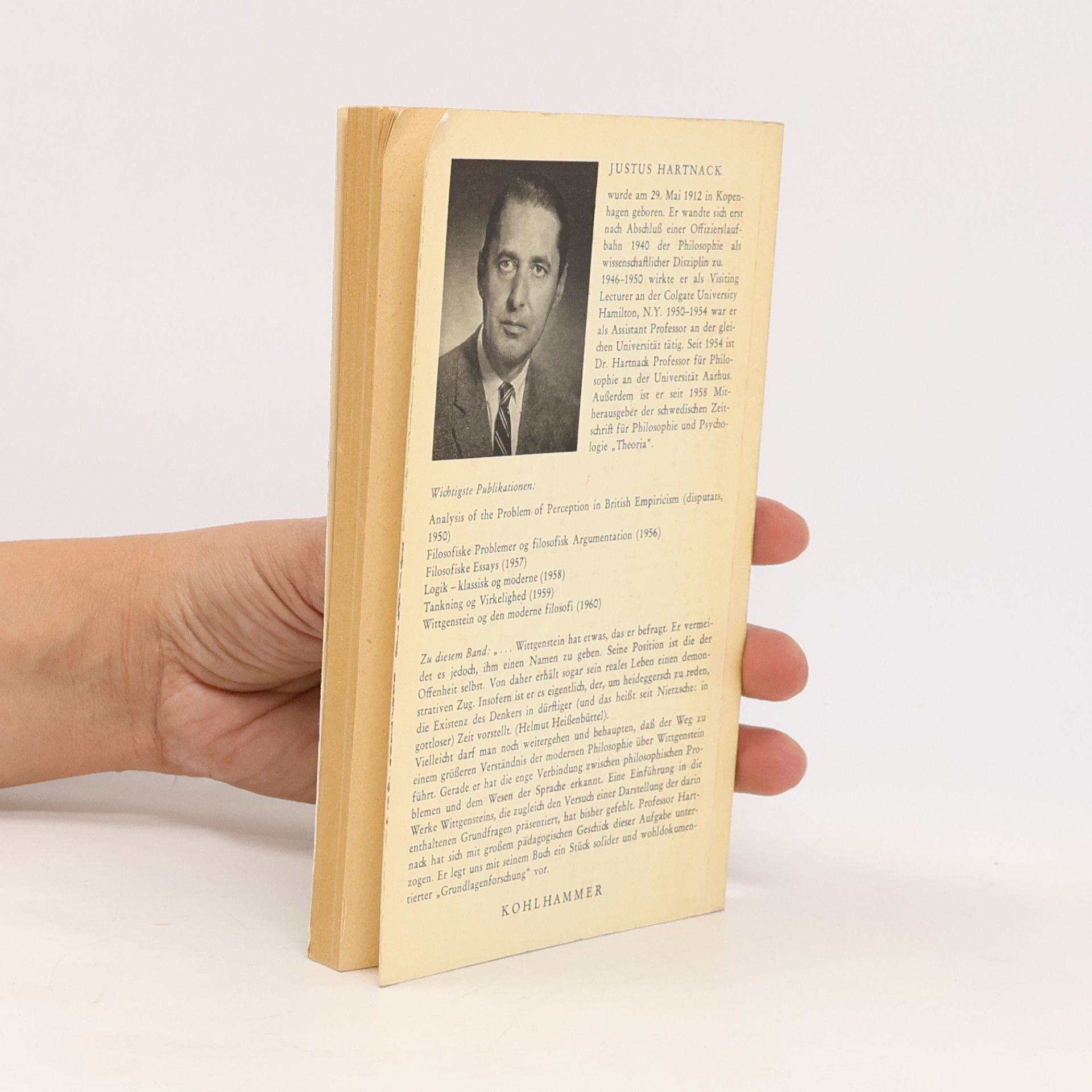 Justus Hartnack Wittgenstein und die moderne Philosophie