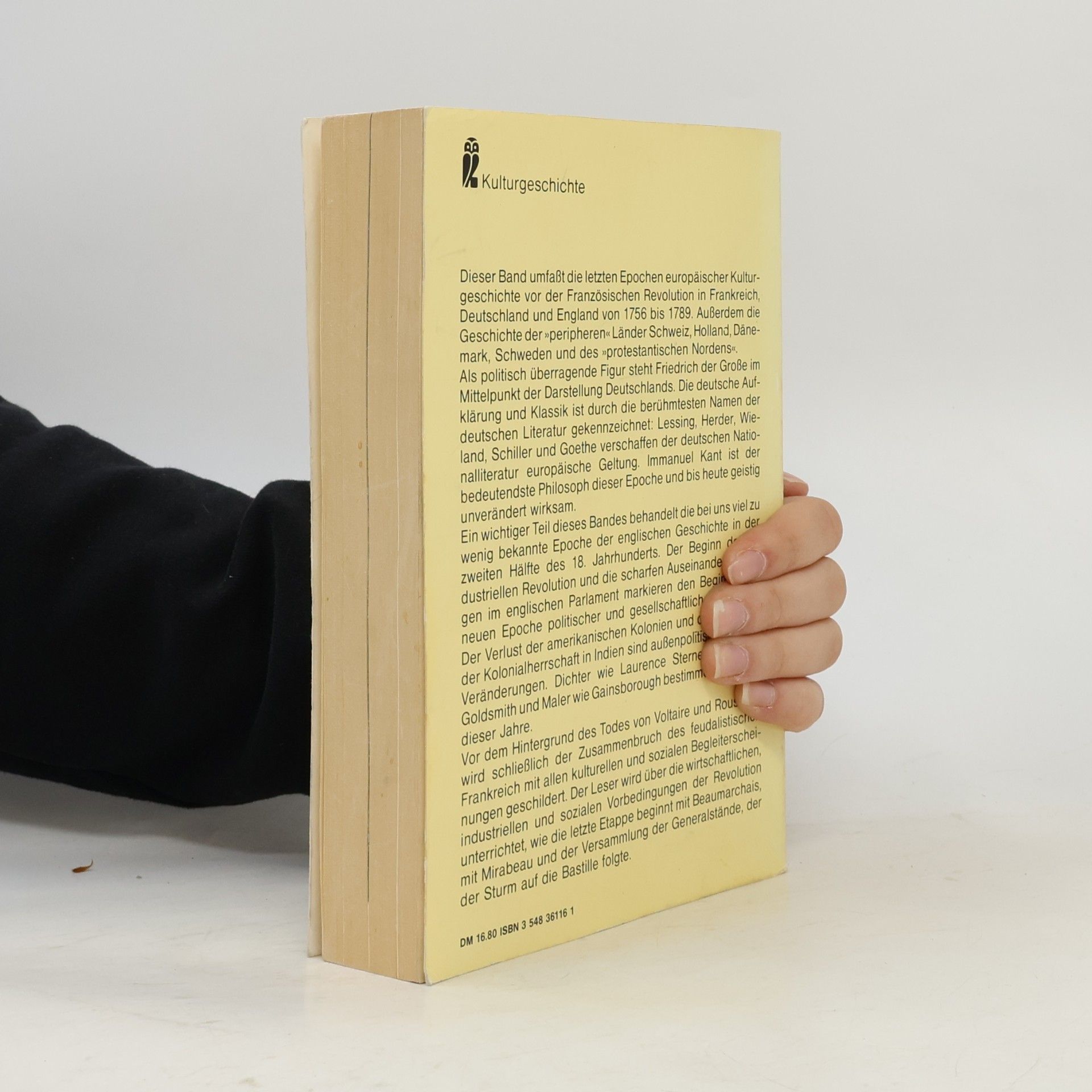 Will Durant Kulturgeschichte der Menschheit XVI. Am Vorabend der Französischen Revolution