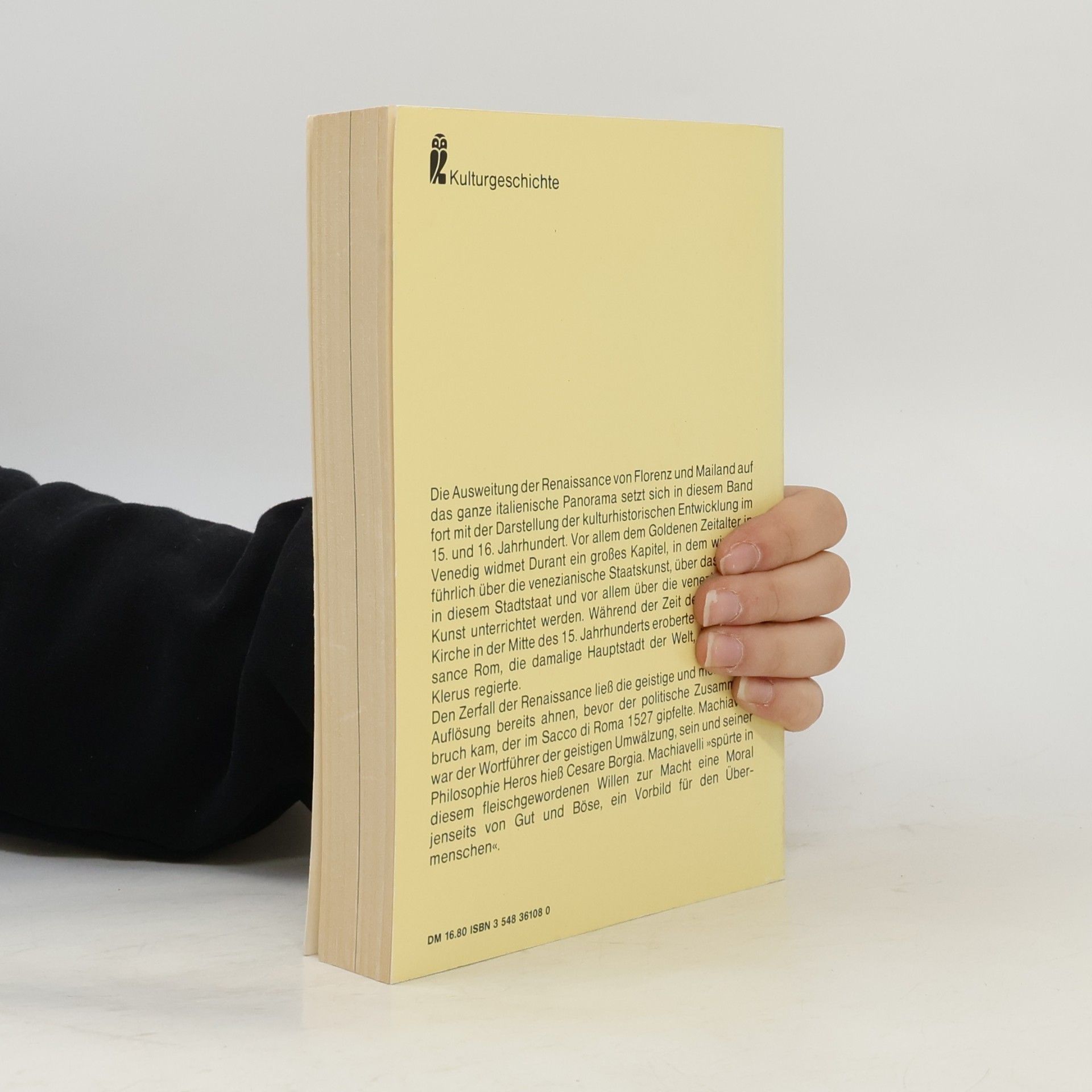 Will Durant Kulturgeschichte der Menschheit. Glanz und Zerfall der italienischen Renaissance