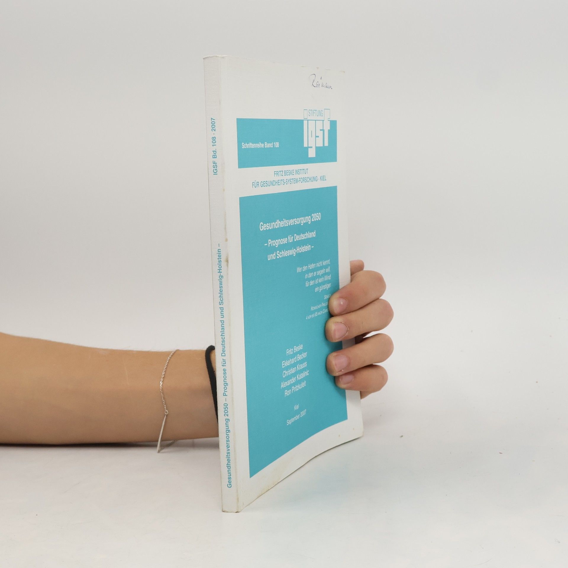 Stiftung IGSF Schriftenreihe - 108: Gesundheitsversorgung 2050