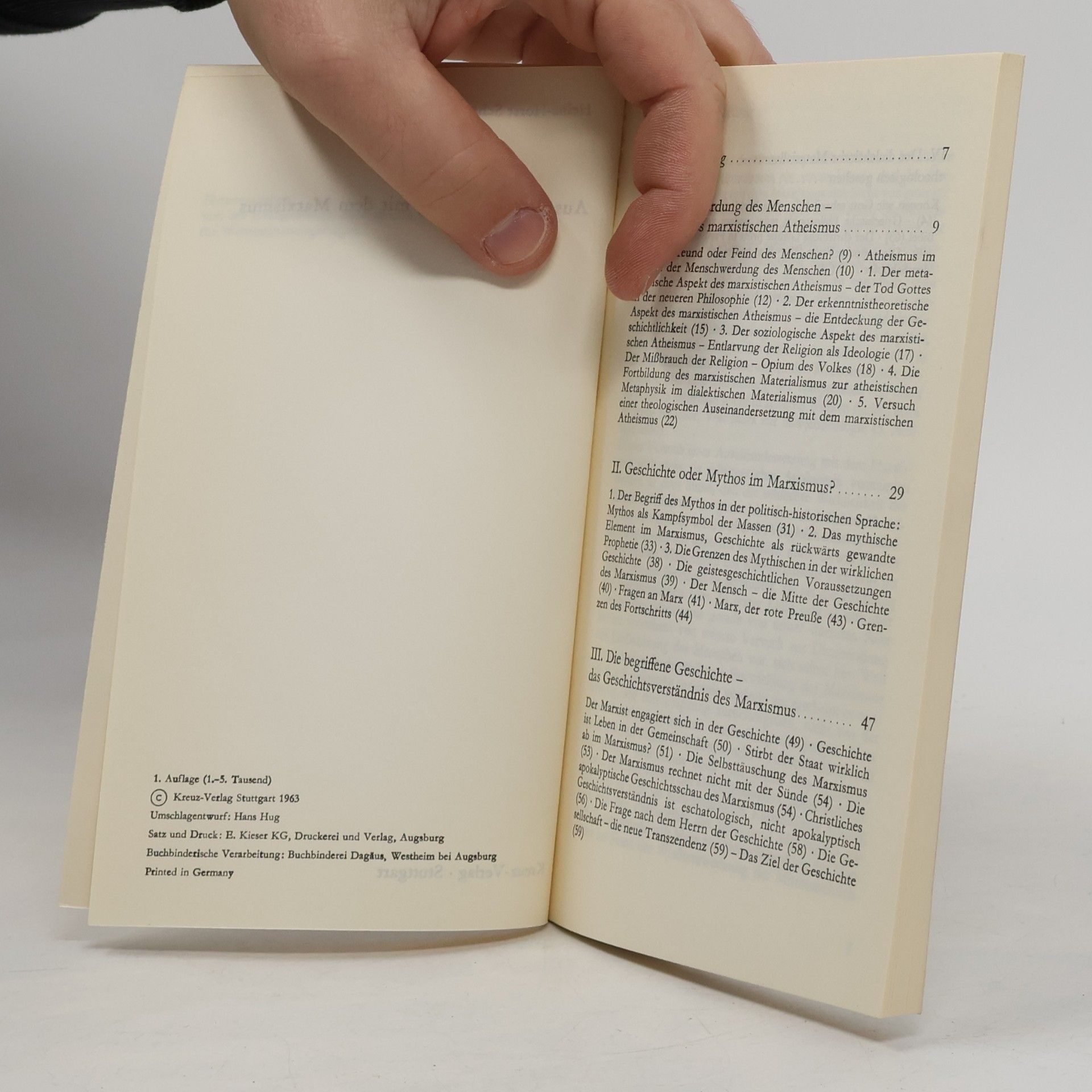 Heinz-Horst Schrey Auseinandersetzung mit dem Marxismus