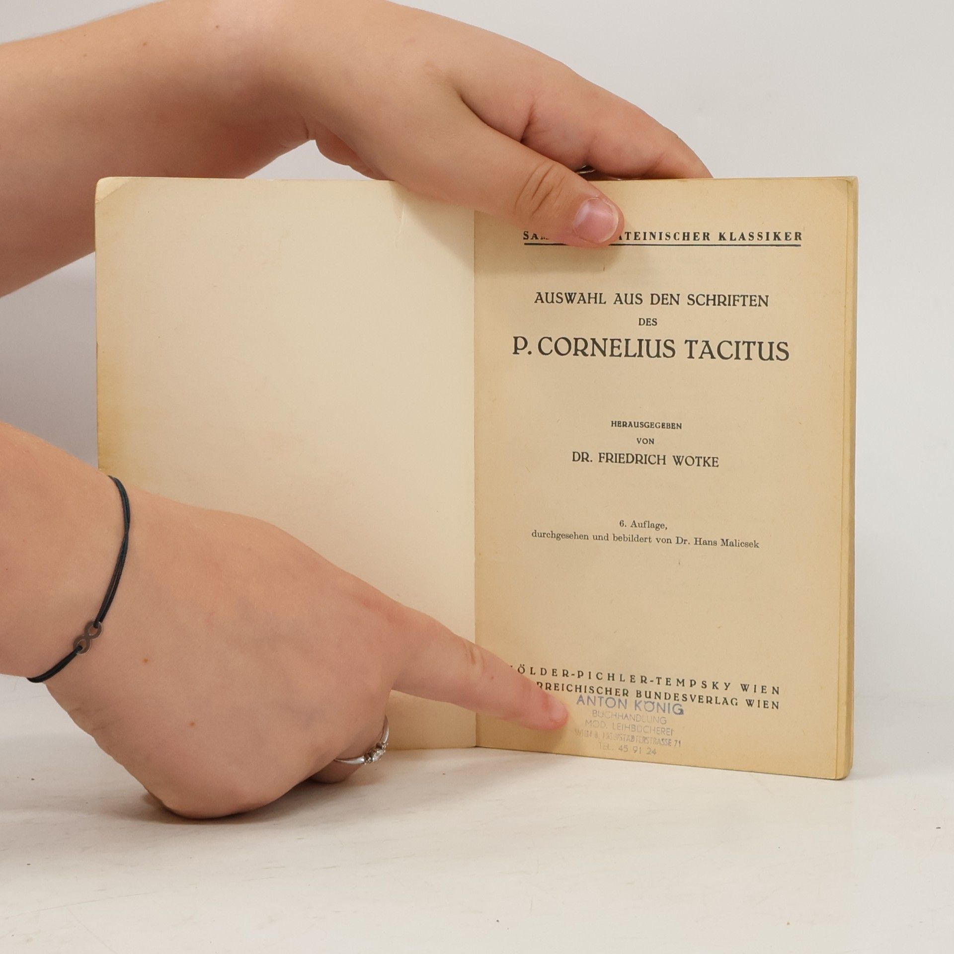 Kolektiv autorů Auswahl aus den Schriften des P. Cornelius Tacitus