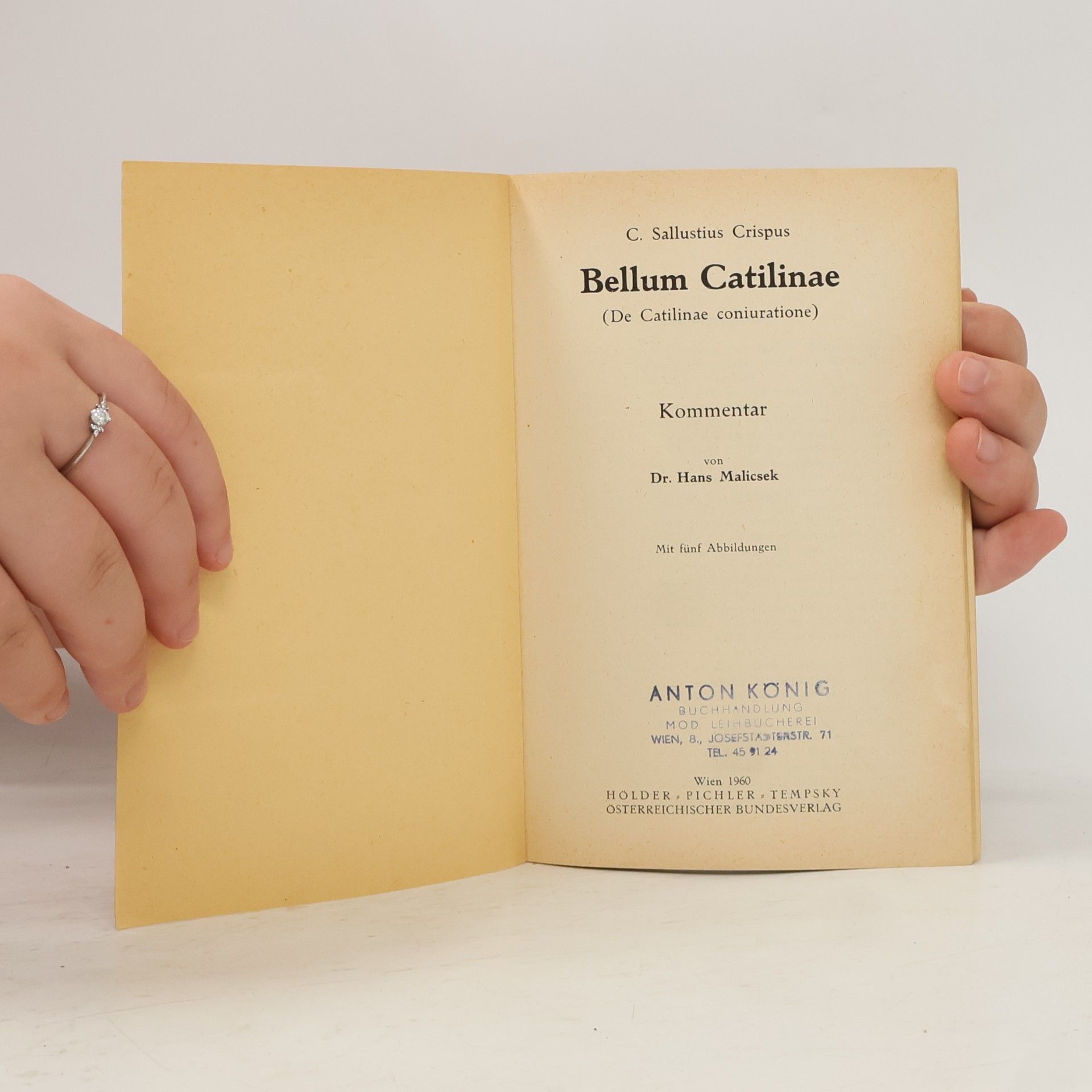 Hans Malicsek Sallust. Bellum Catilinae