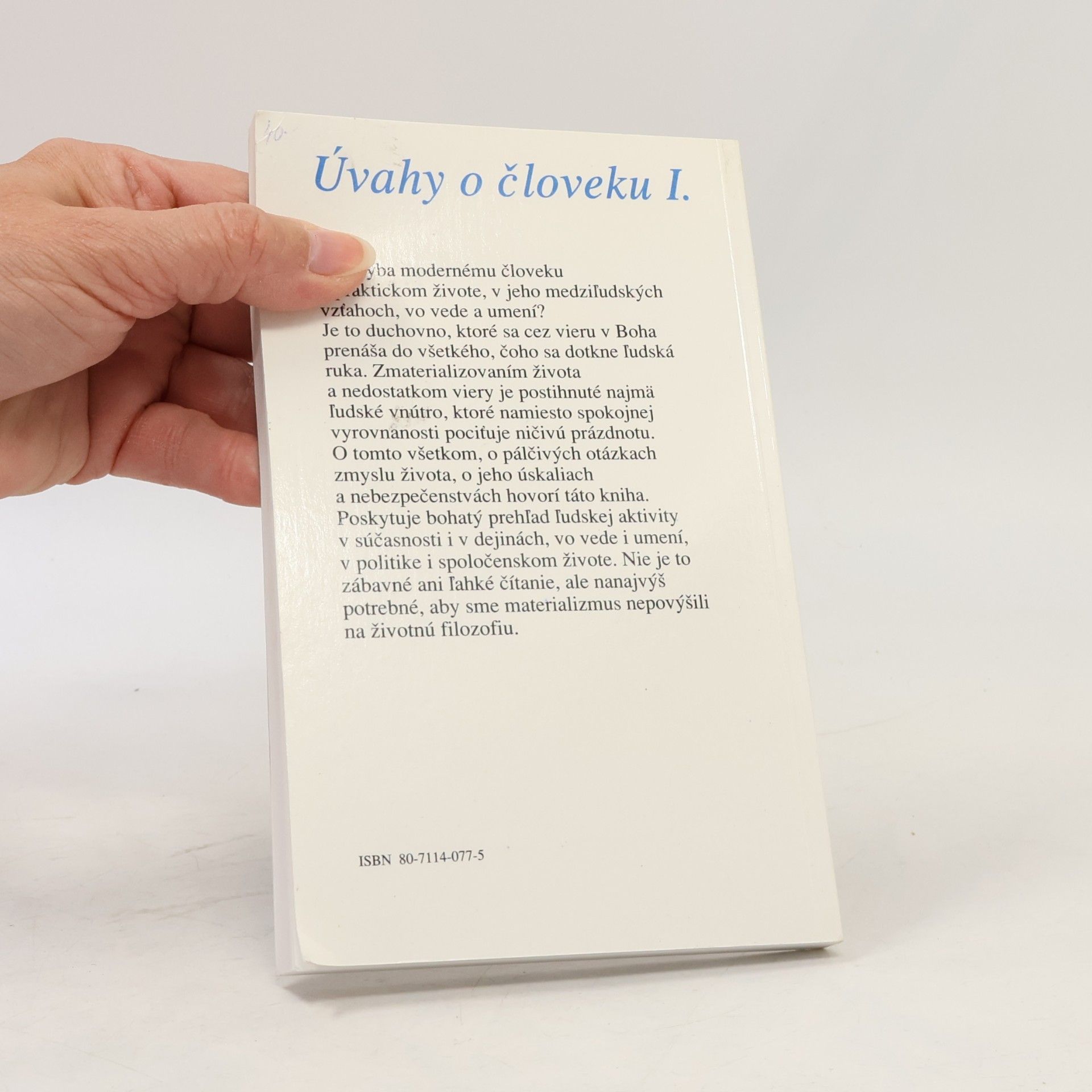 Ján Chryzostom Korec Úvahy o človeku I.