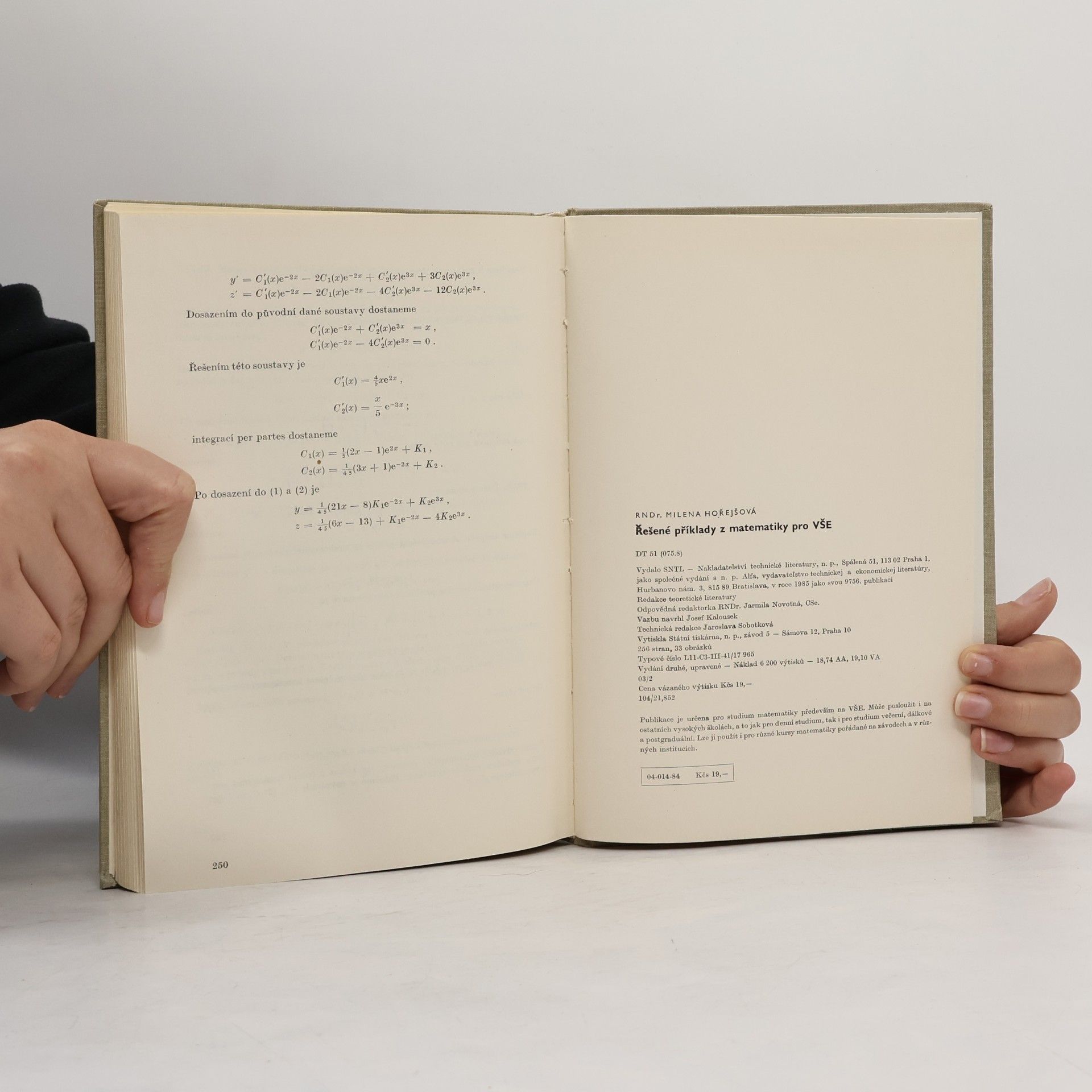 Milena Hořejšová Řešené příklady z matematiky pro VŠE