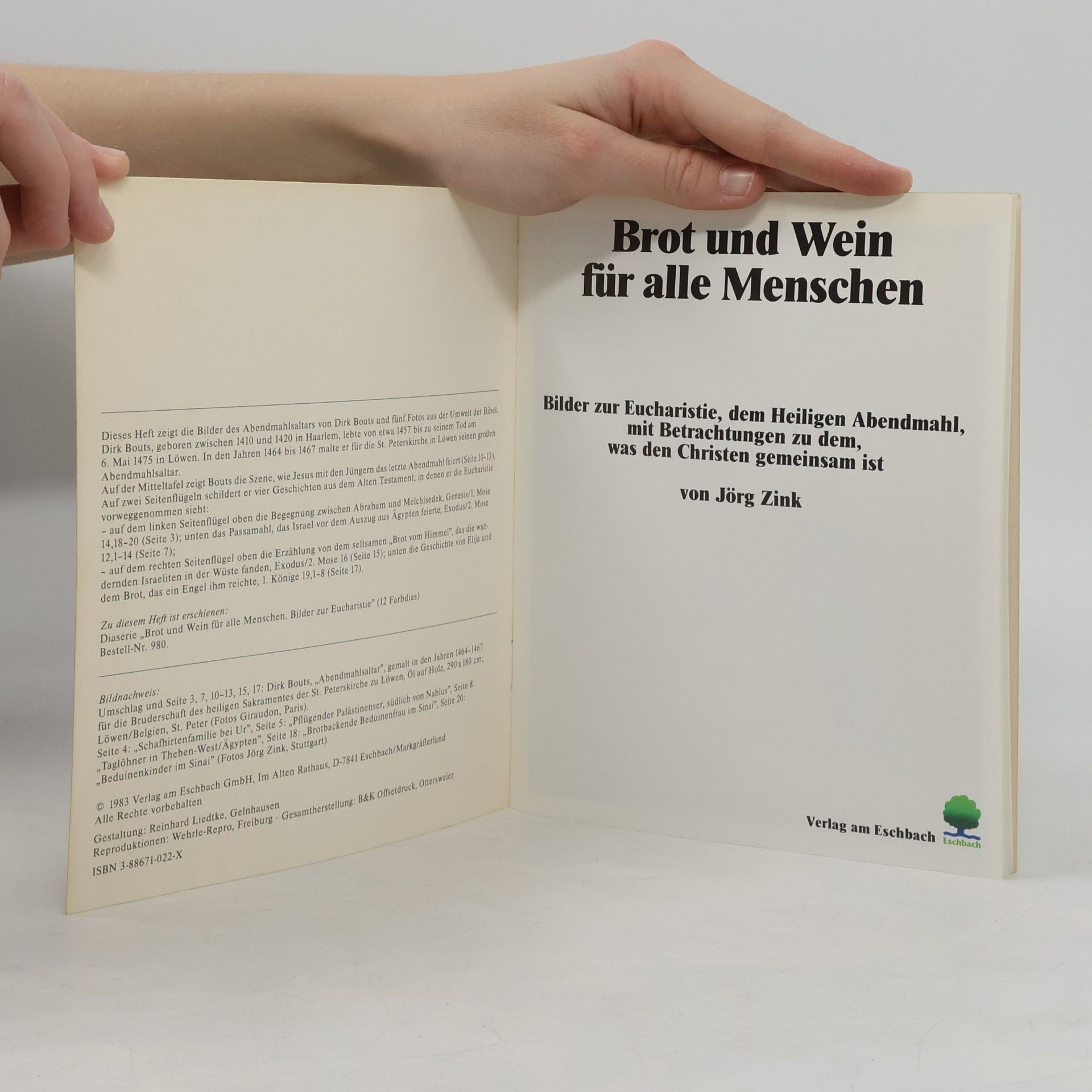 Jörg Zink Brot und Wein für alle Menschen