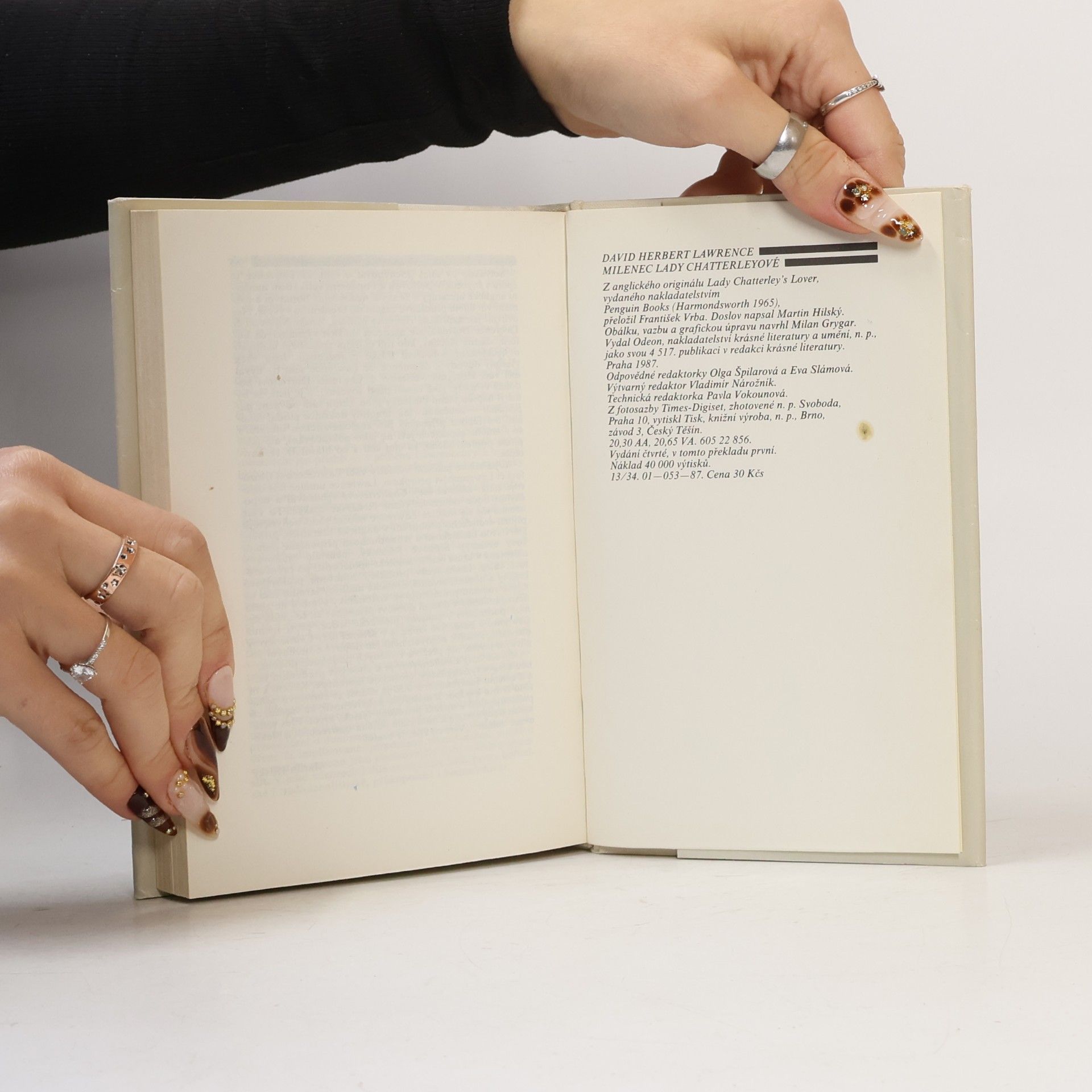 D. H. Lawrence Milenec lady Chatterleyové