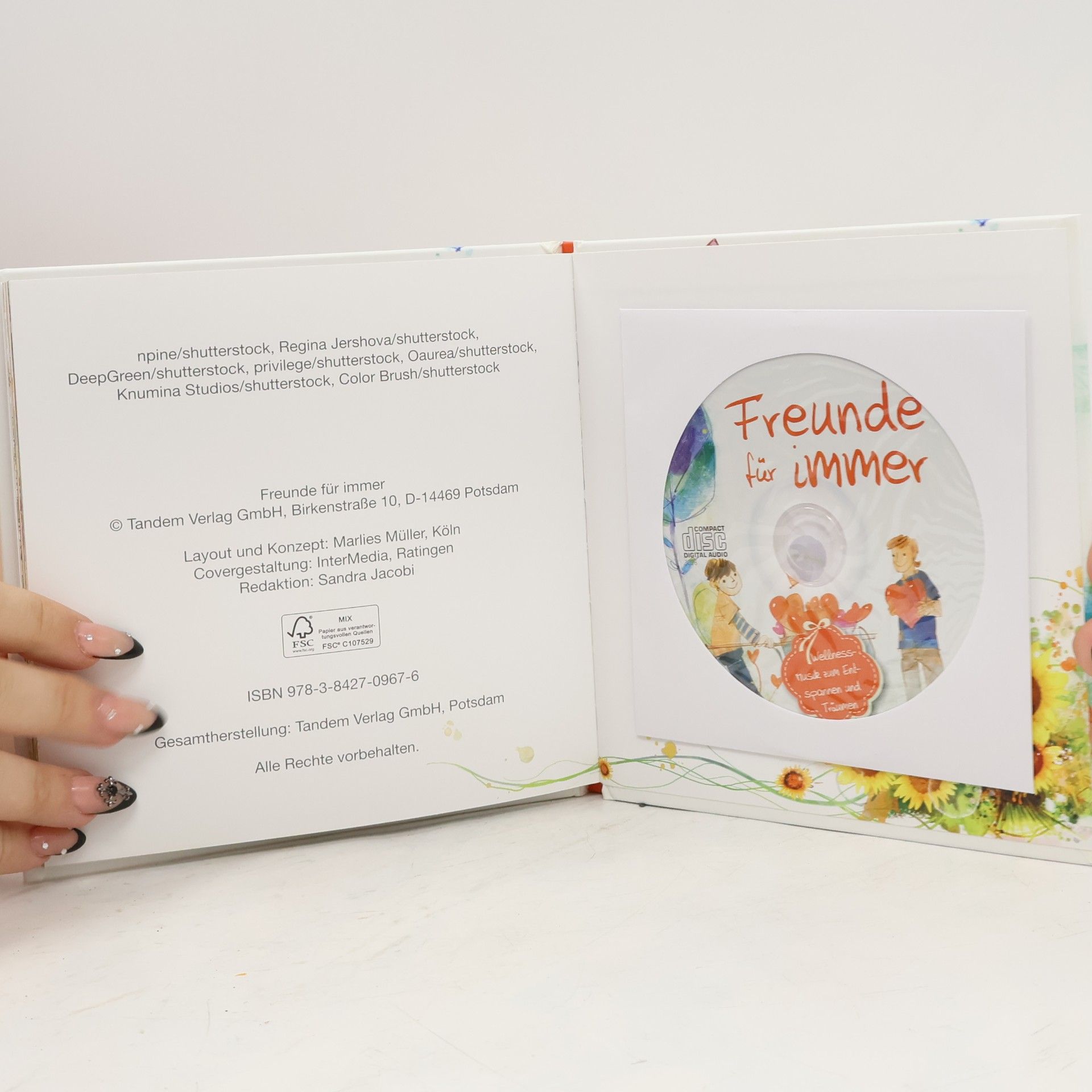 Verlag Tandem Geschenkbuch: Freunde für immer - Mit Wohlfühl-Musik-CD