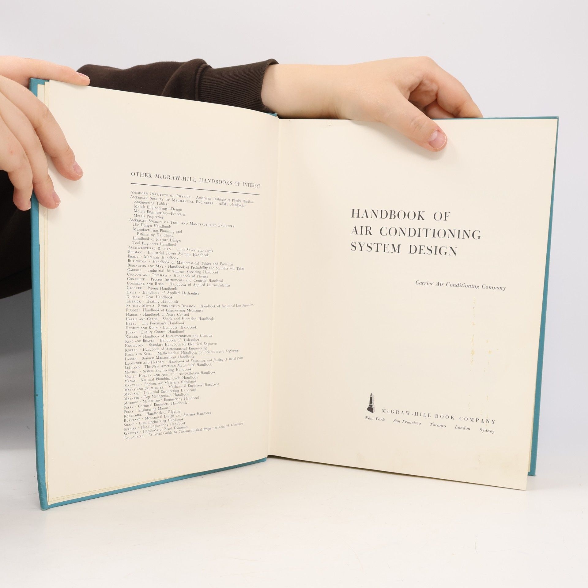 Kolektiv autorů Handbook of Air Conditioning System Design