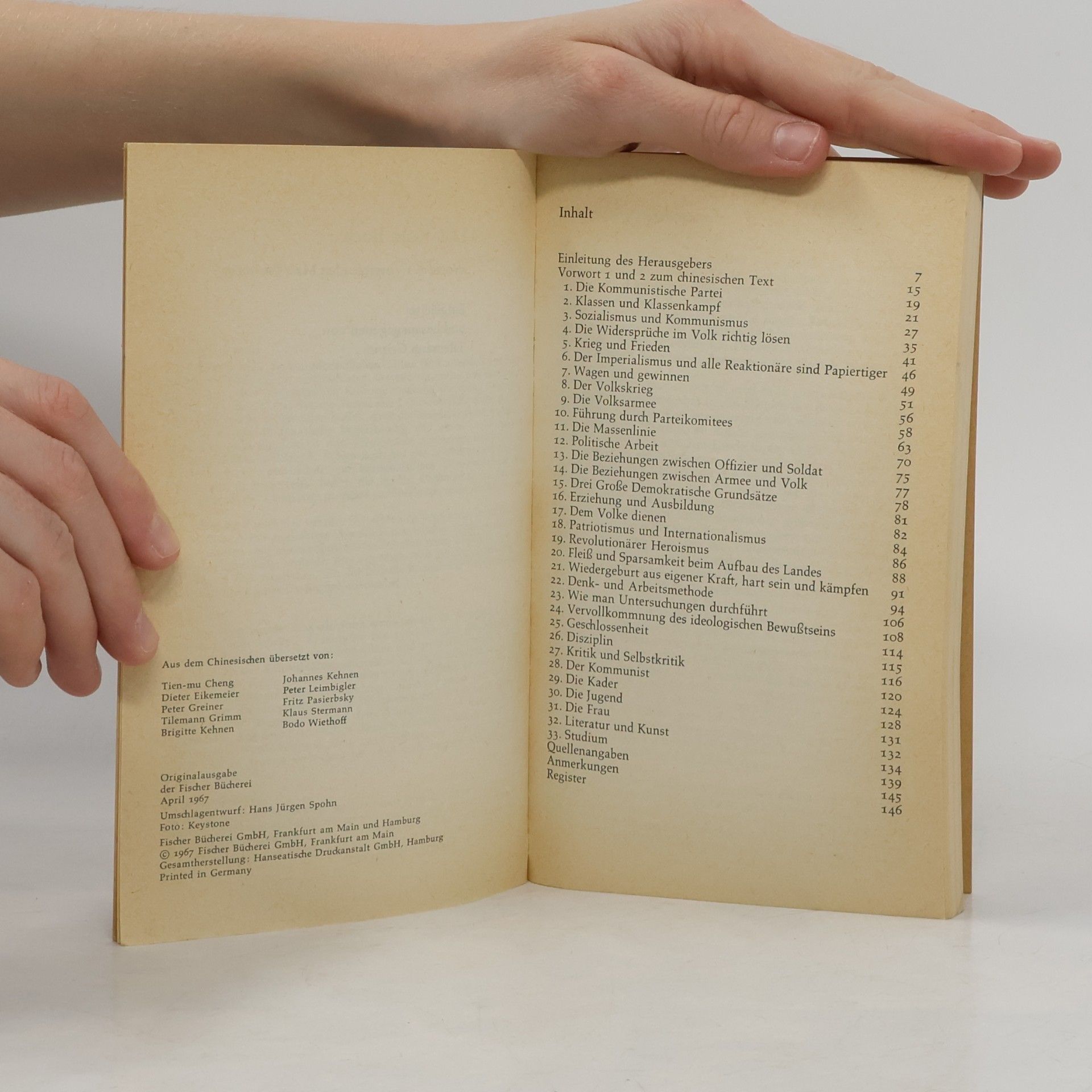 Zedong Mao Das Rote Buch. Worte des Vorsitzenden Mao Tse-tung