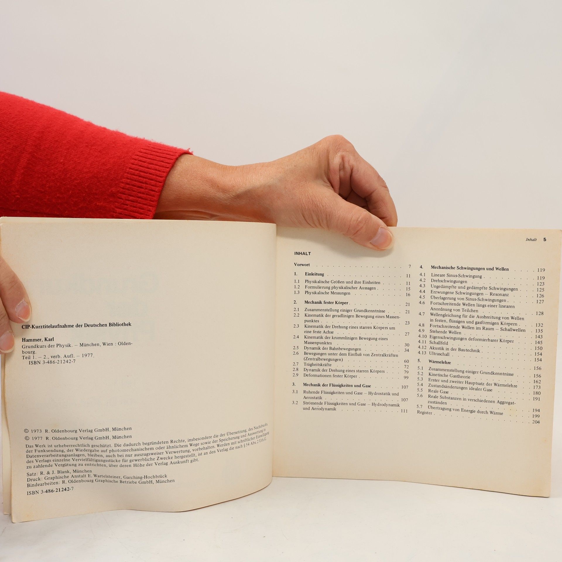 Karl Hammer Grundkurs der Physik 1
