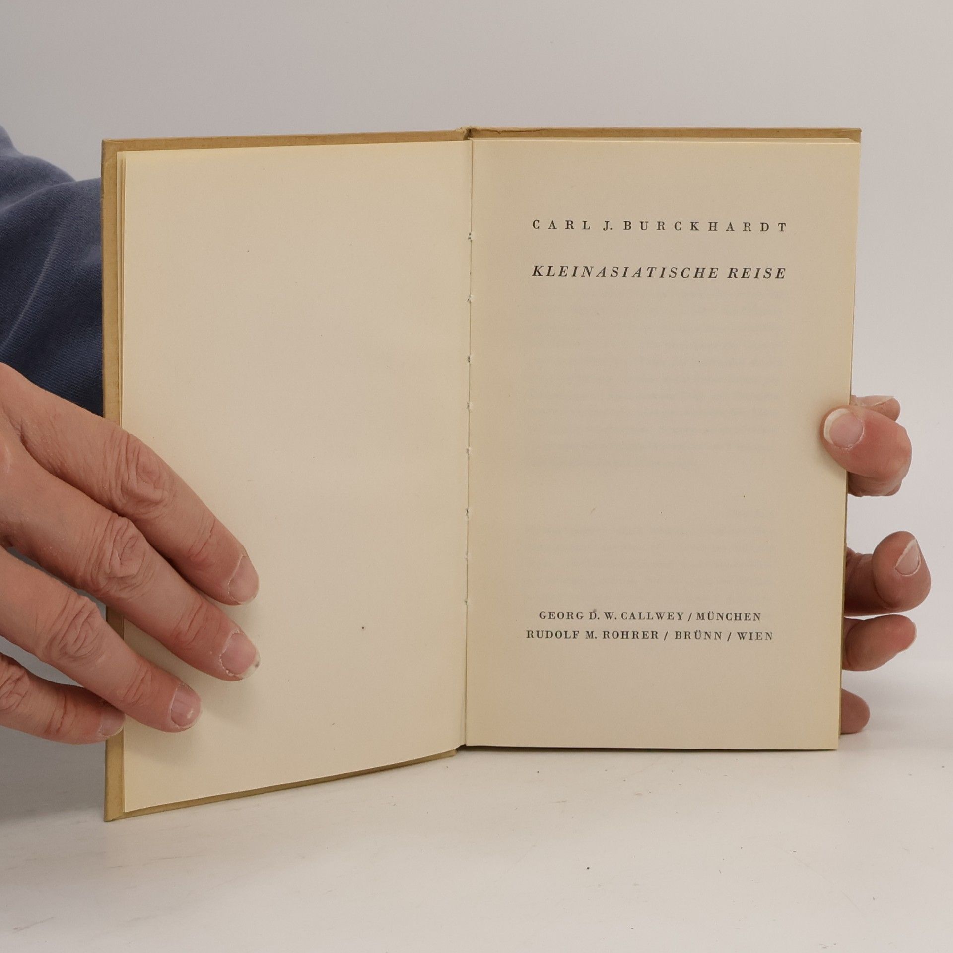 Carl Jacob Burckhardt Kleinasiatische Reise