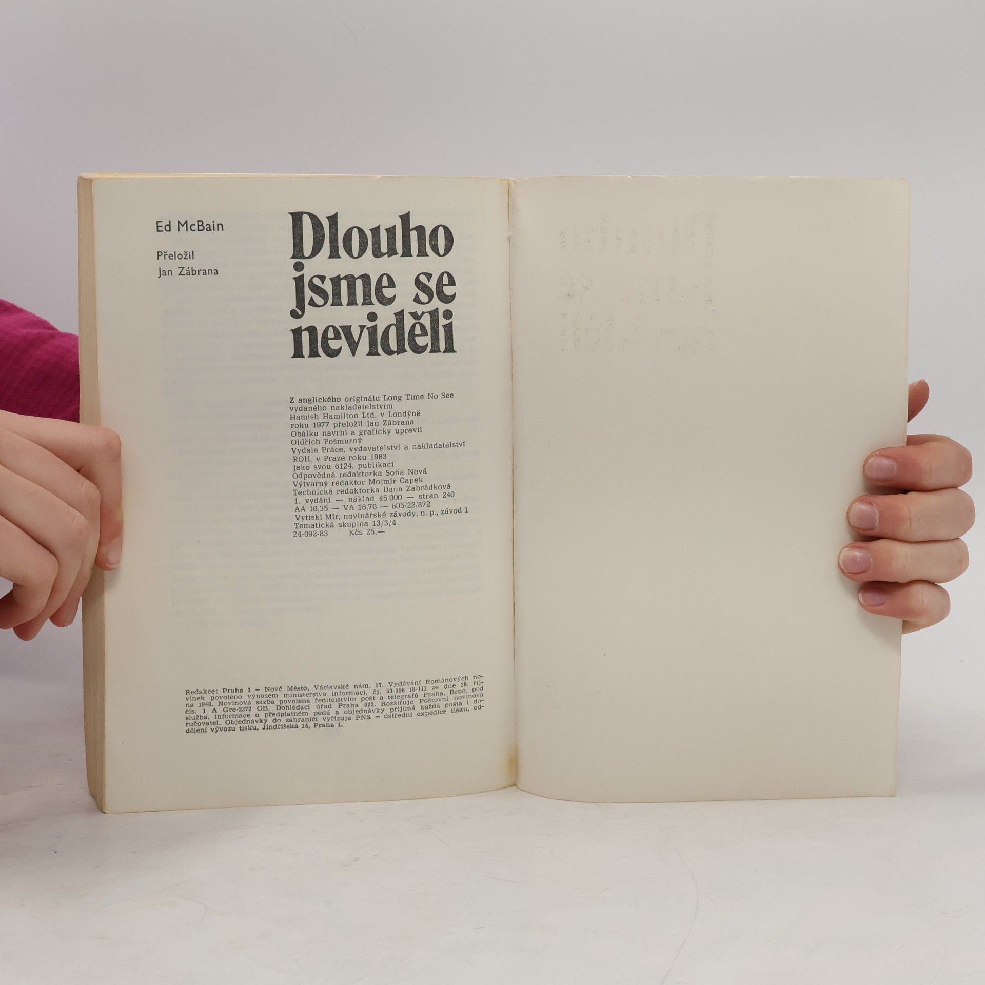 Jan Zábrana Dlouho jsme se neviděli