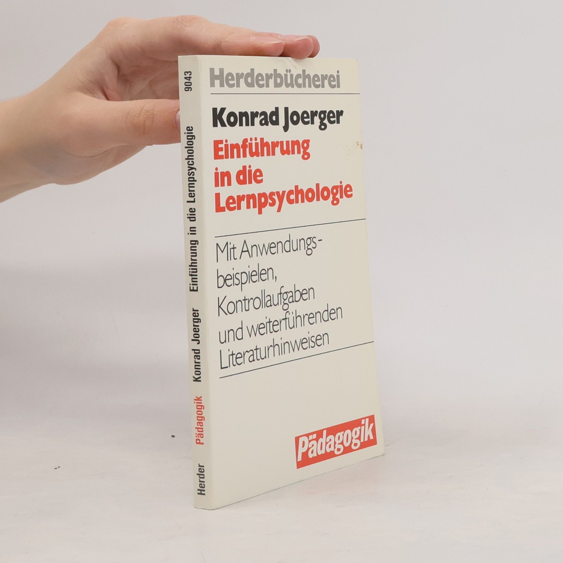 Konrad Joerger Einführung in die Lernpsychologie