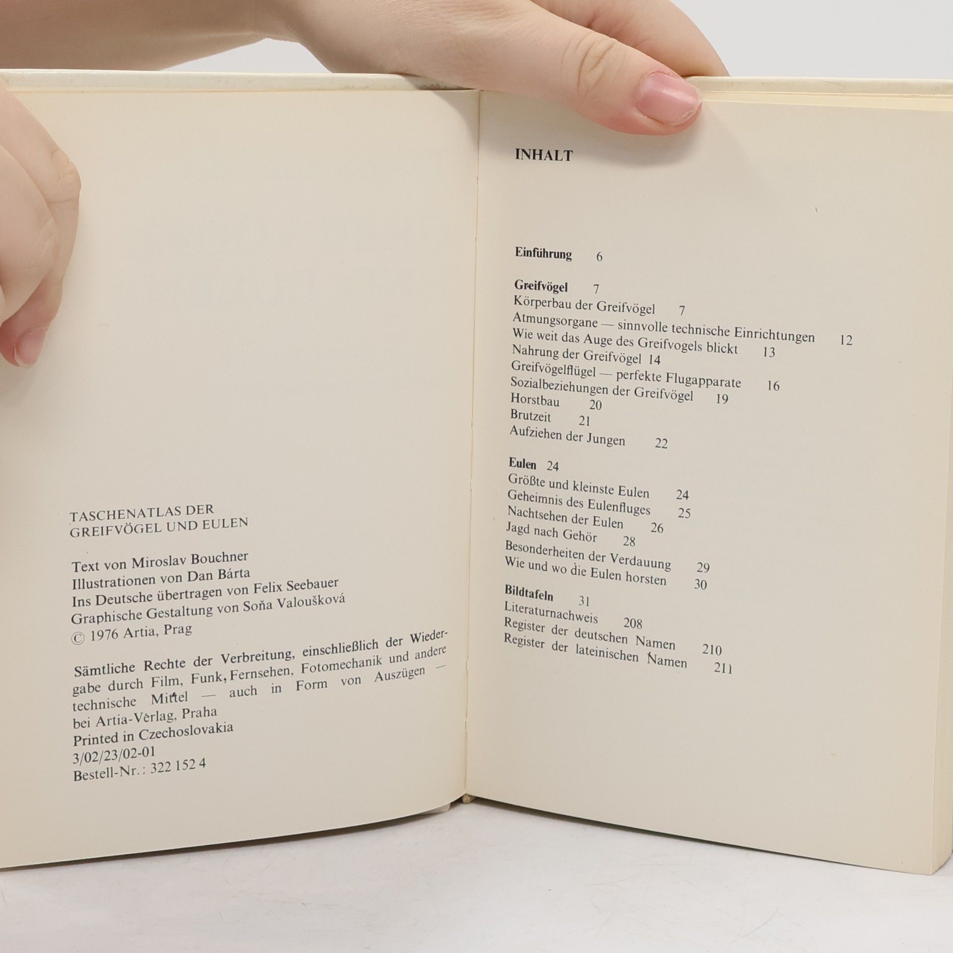 Miroslav Bouchner Taschenatlas der Greifvögel und Eulen