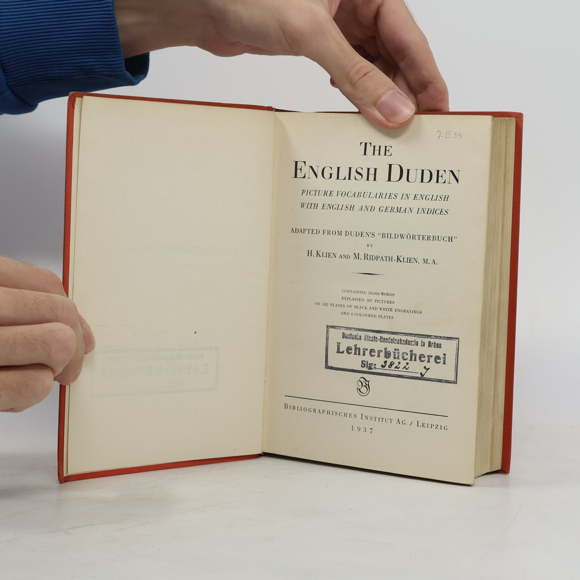 M. Ridpath Klien The English Duden. Picture Vocabularies in English with English and German Indices
