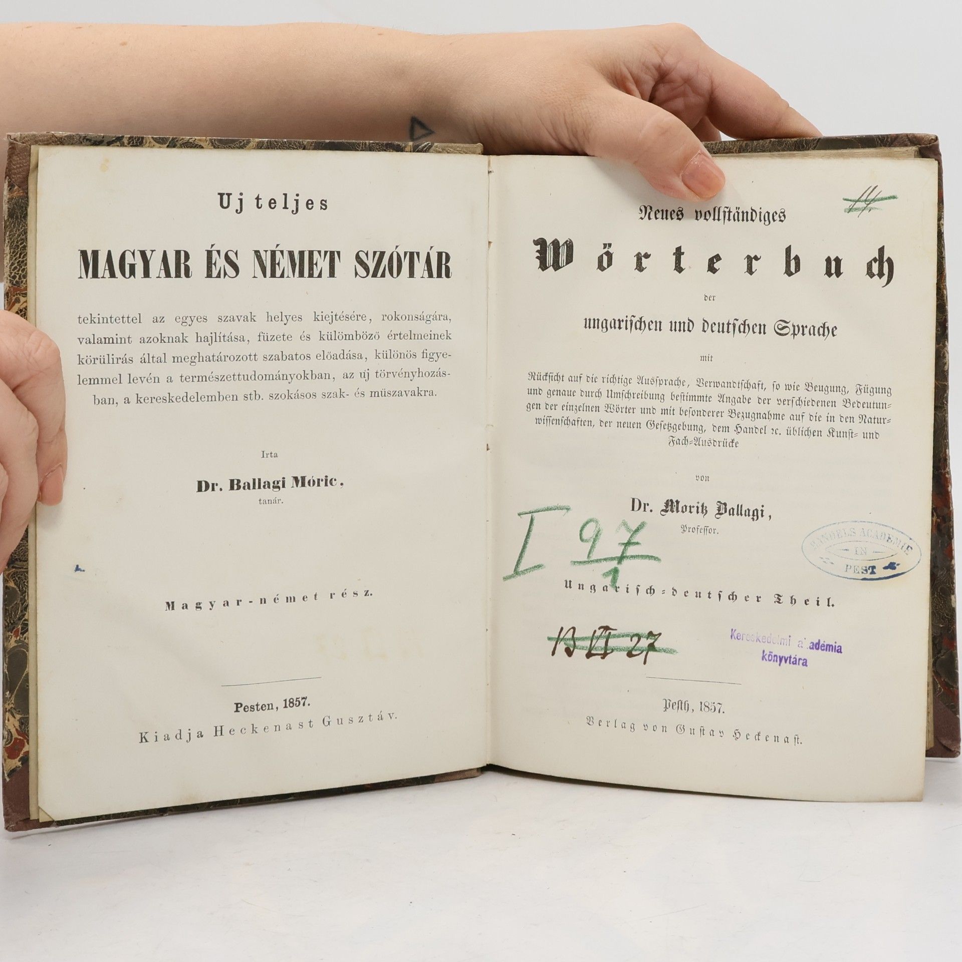 Dr. Ballagi Móric Ballagi. Wörterbuch.