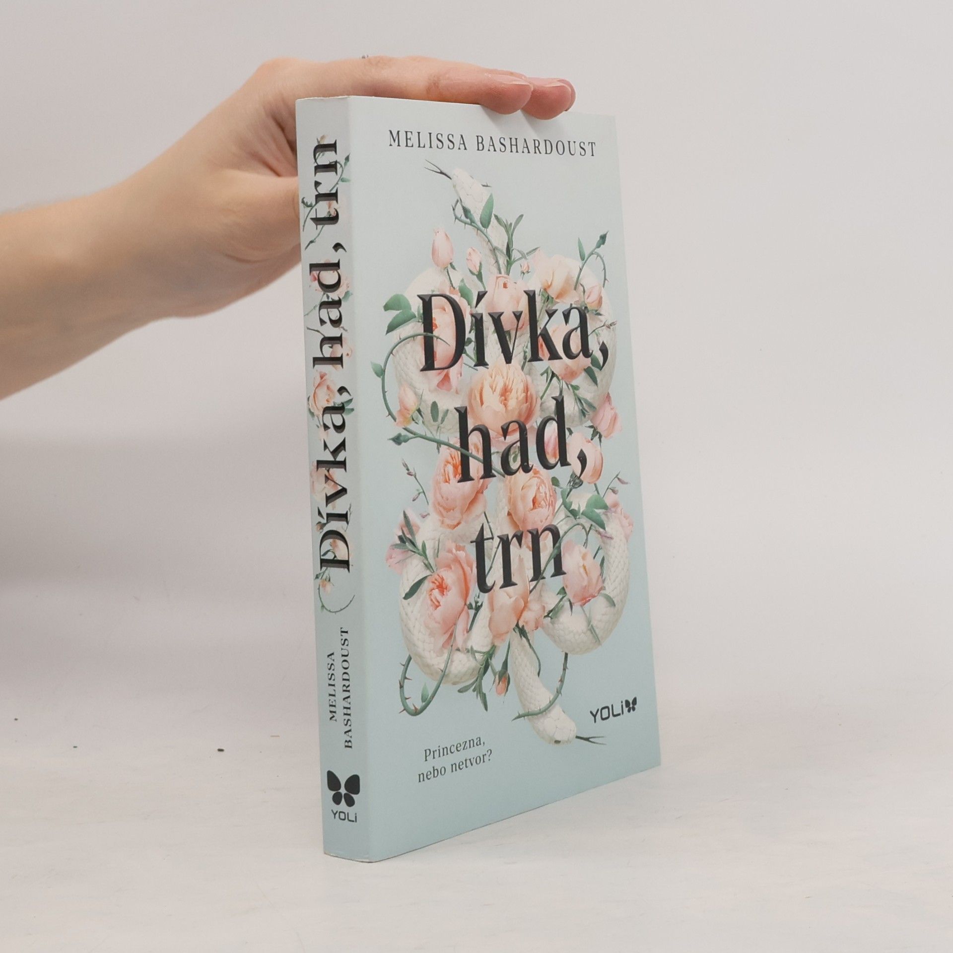 Dívka, had, trn