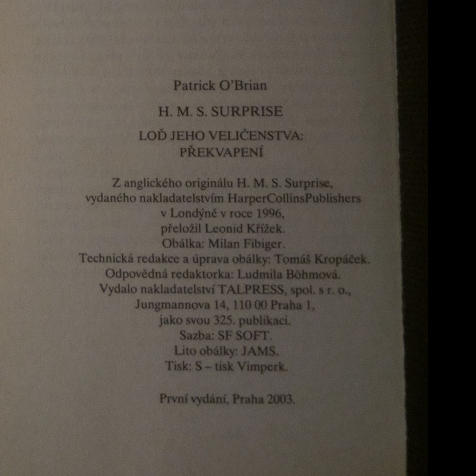 Patrick O’Brian H.M.S. Surprise