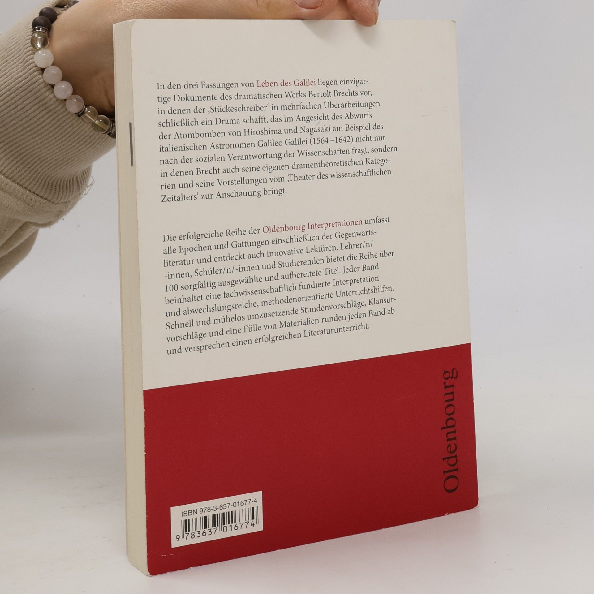 Bertolt Brecht Oldenbourg Interpretationen - 51: Bertolt Brecht Leben des Galilei