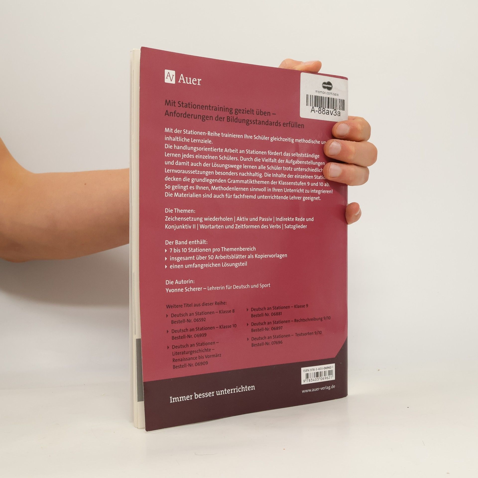 Yvonne Scherer Deutsch an Stationen Spezial - Grammatik 9/10 - Sekundarstufe I - Mit Kopiervorlagen