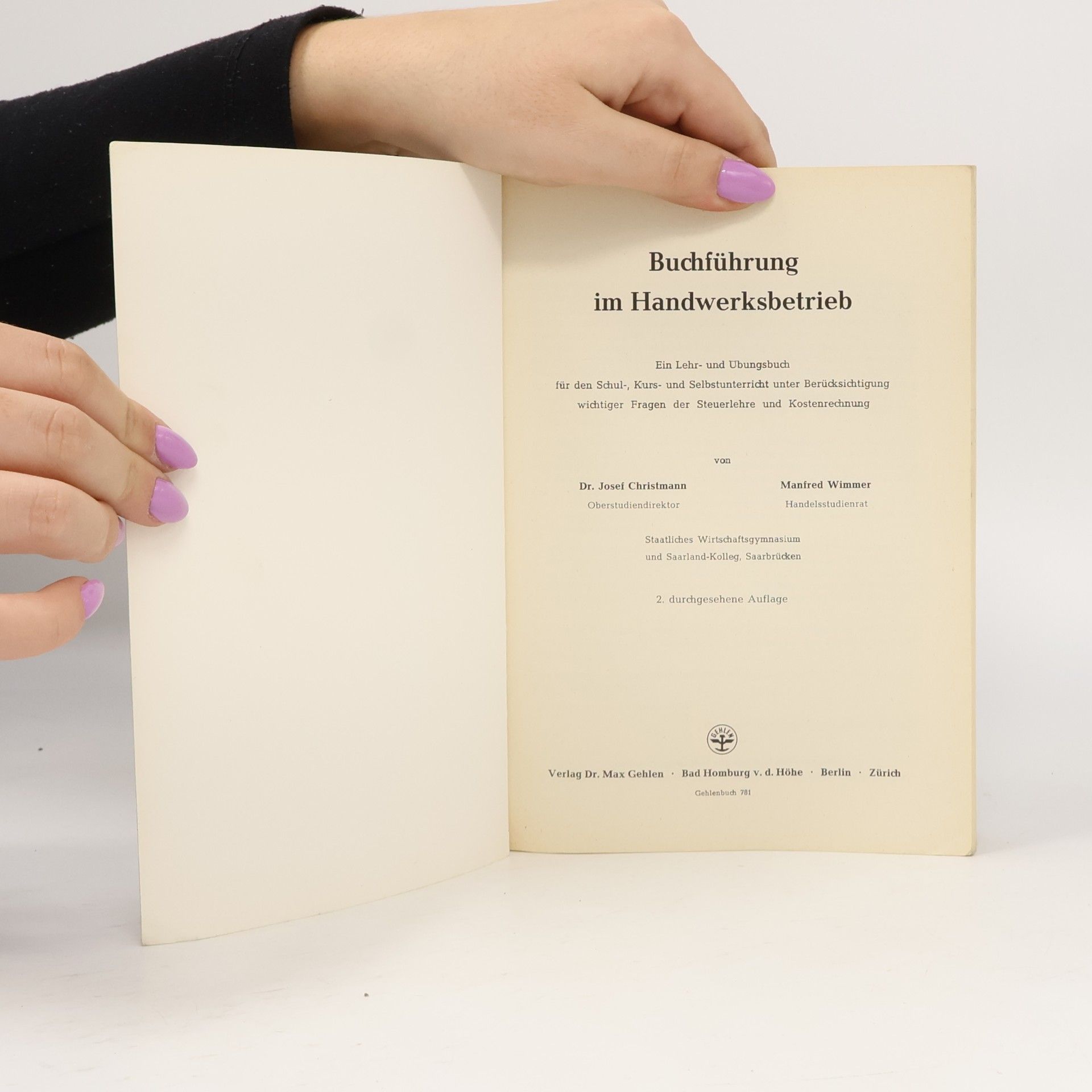 Josef Christmann Buchführung im Handwerksbetrieb