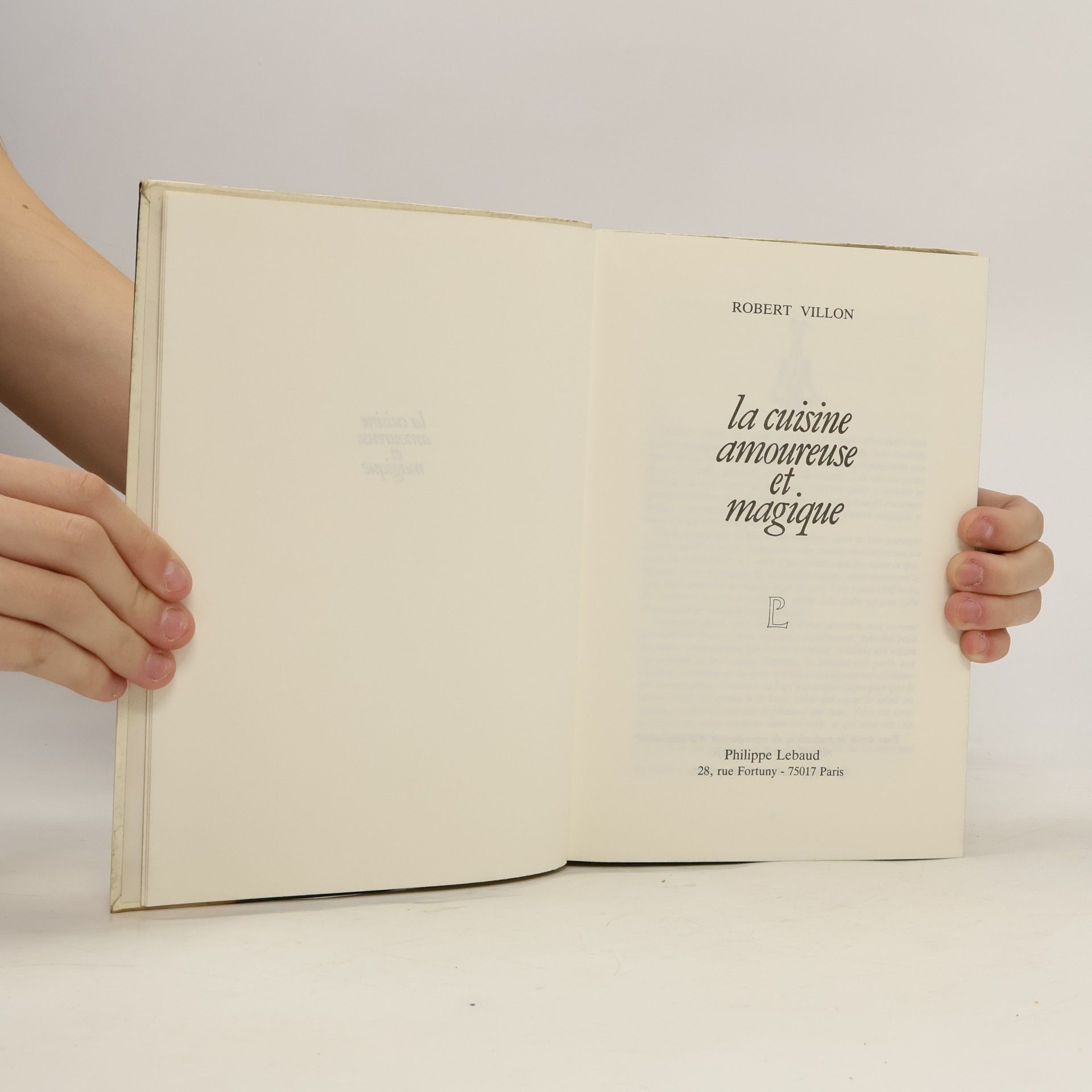 Robert Villon La cuisine amoureuse et magique