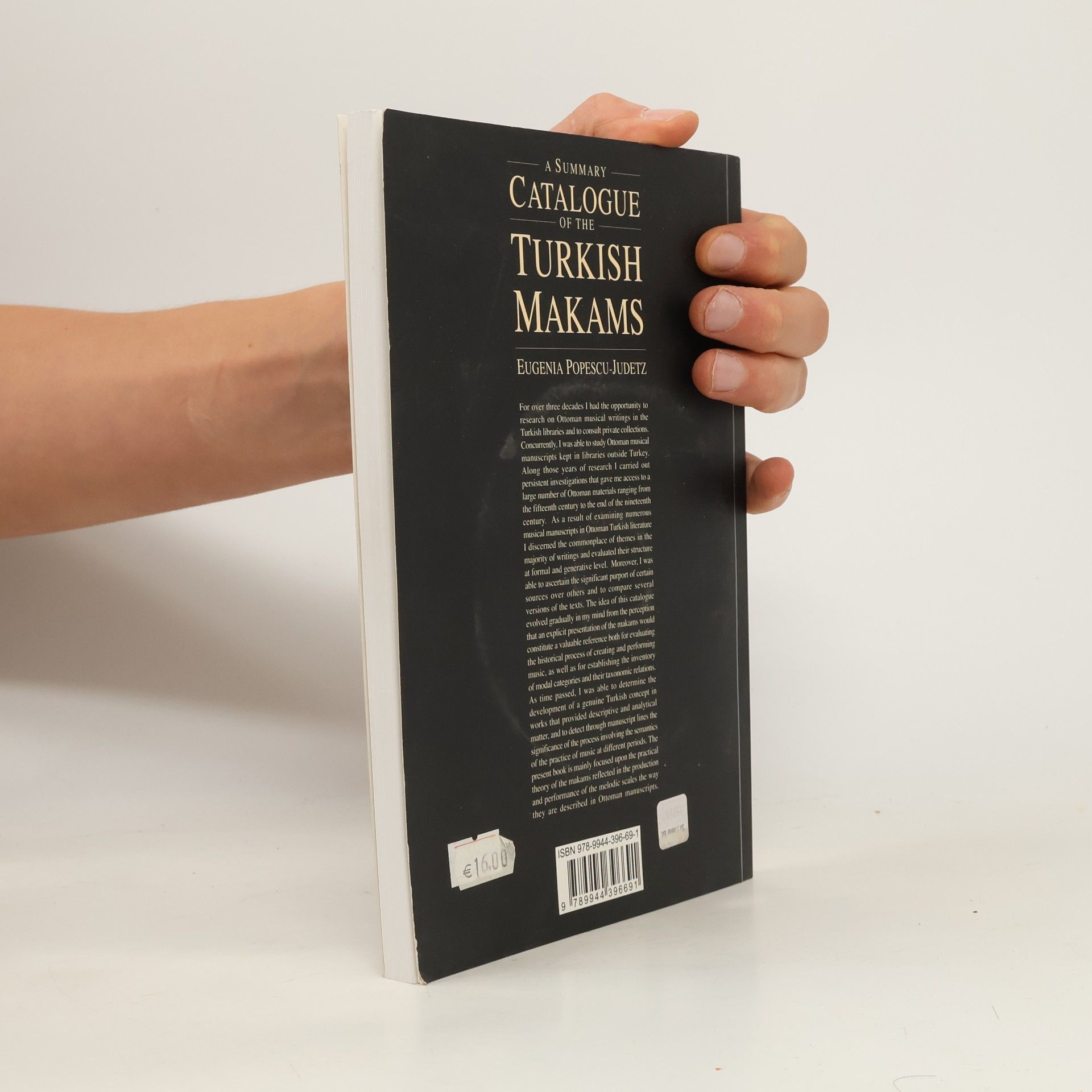 Eugenia Popescu-Judetz A Catalogue of the Turkish Makams