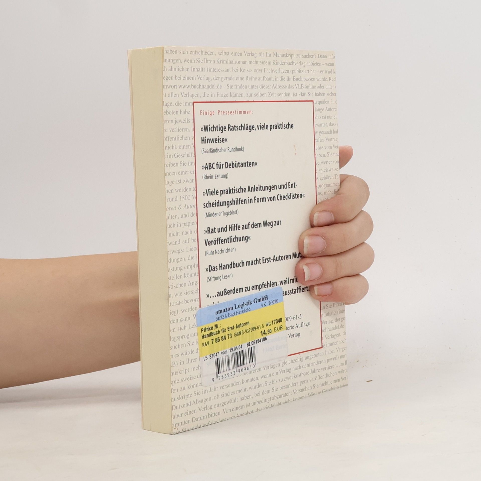 Manfred Plinke Handbuch für Erst-Autoren