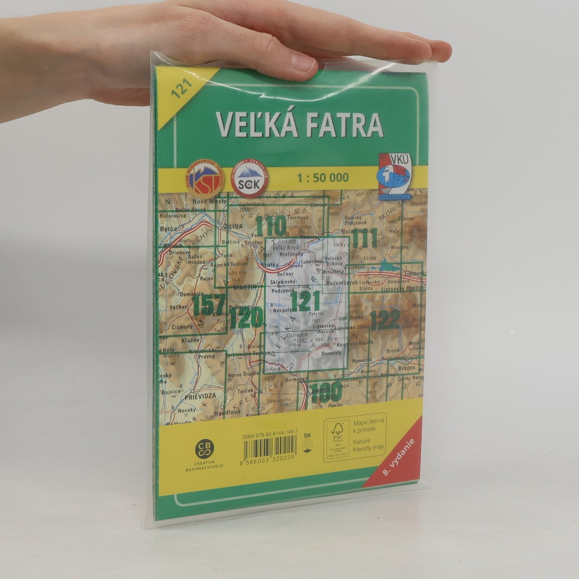 Autorenkollektiv Veľká Fatra, turistická a cyklistická mapa. 1:50 000