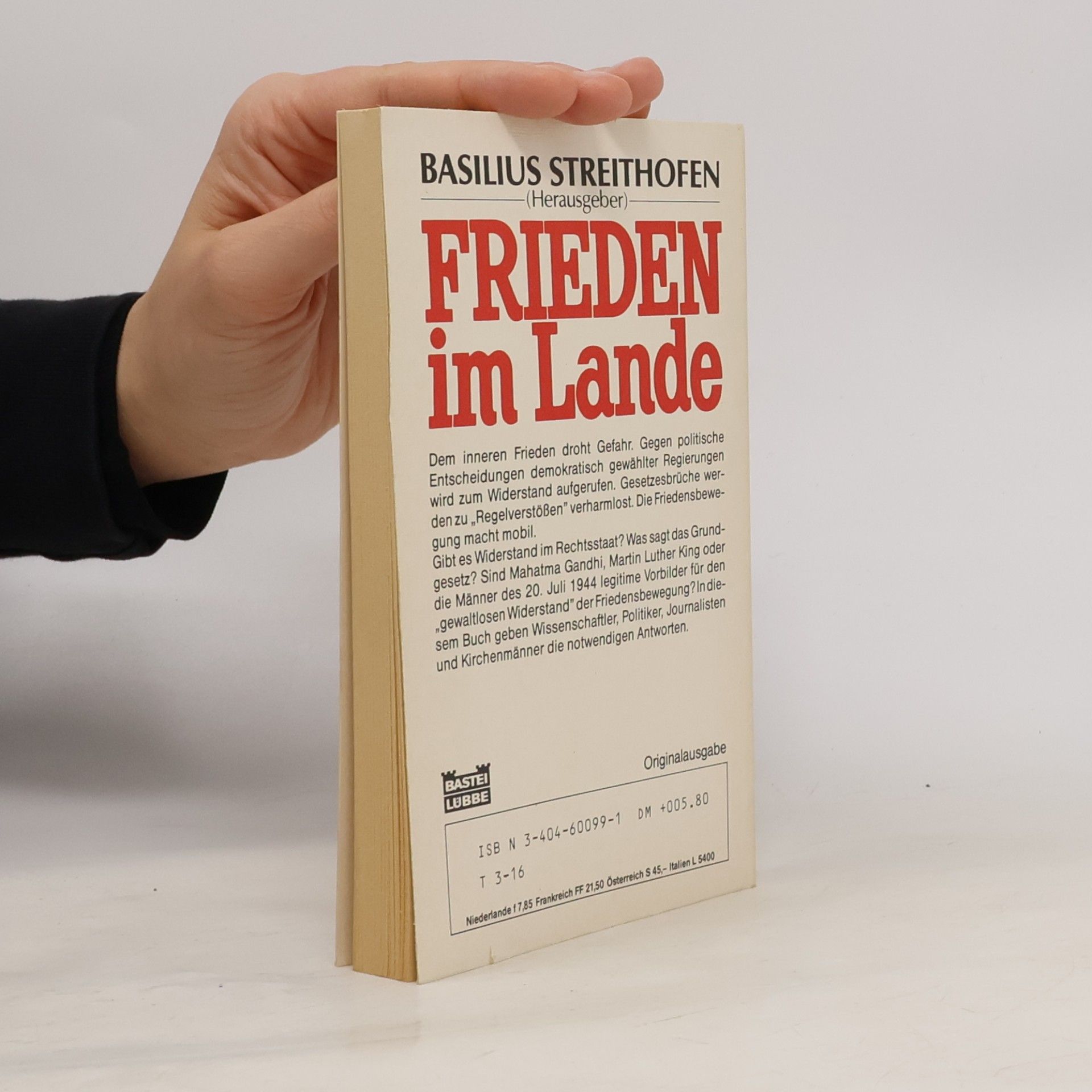 Heinrich Basilius Streithofen Frieden im Lande