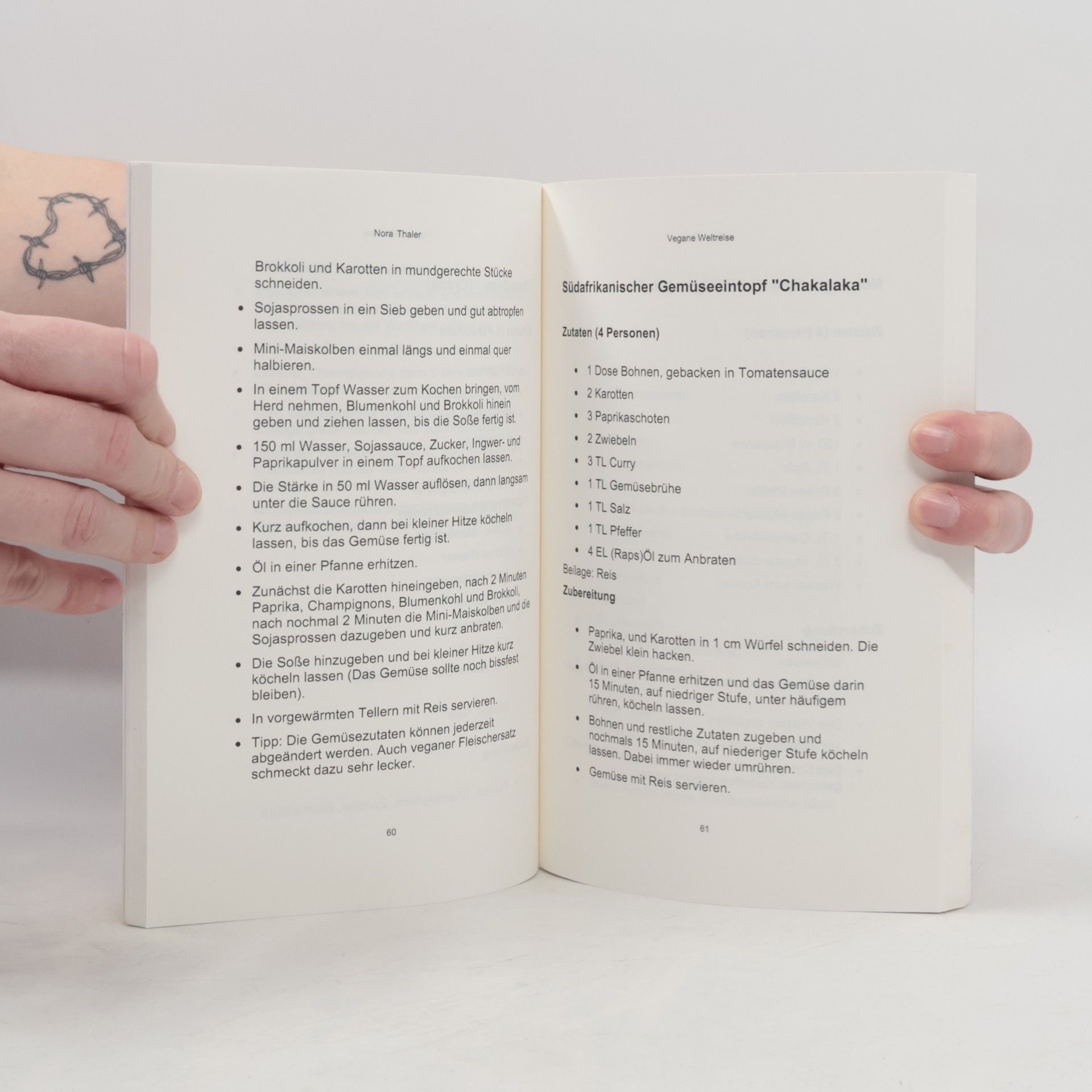 Nora Thaler Vegane Weltreise, Das Kochbuch