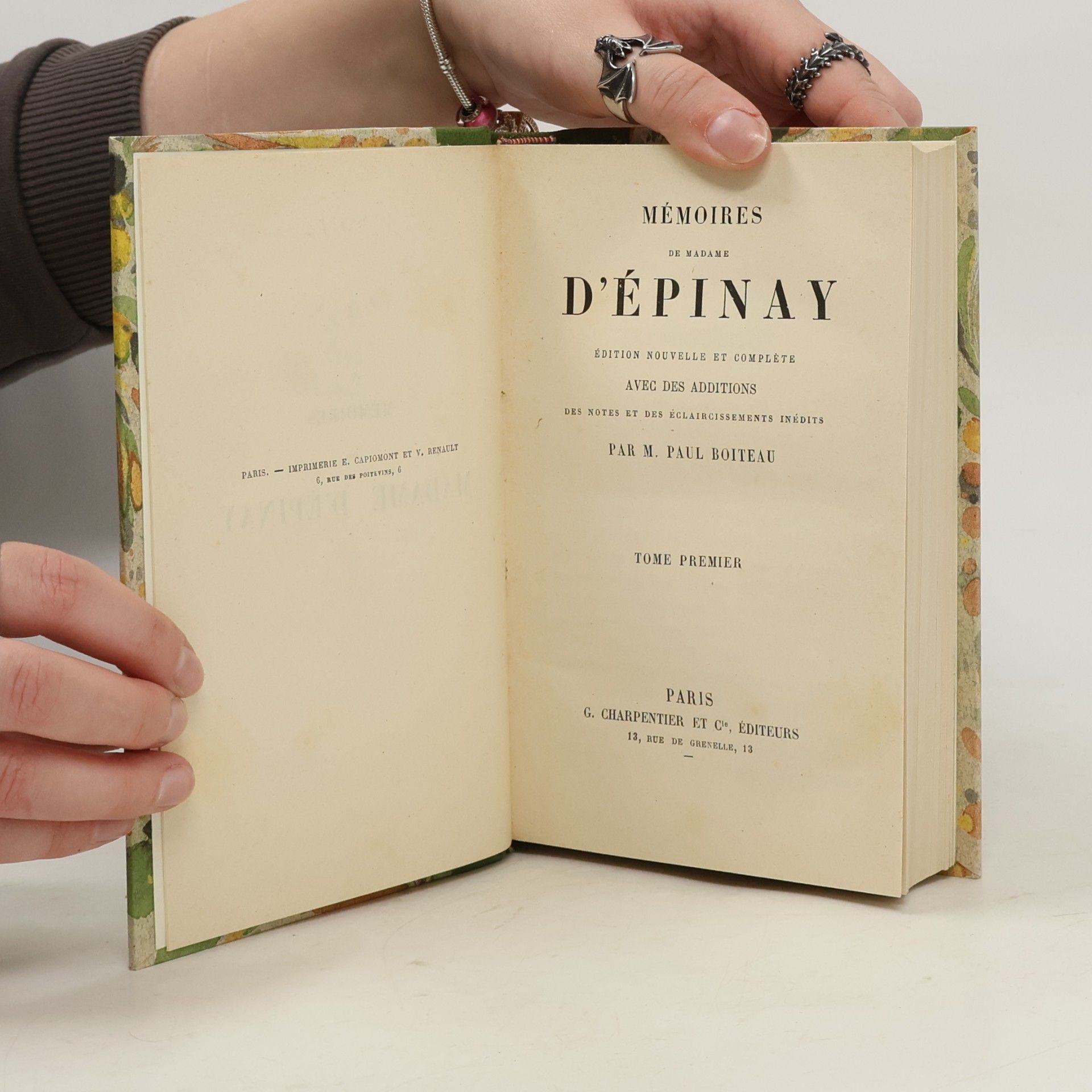 Madame D'Épinay MEMOIRES DE MADAME D'EPINAY