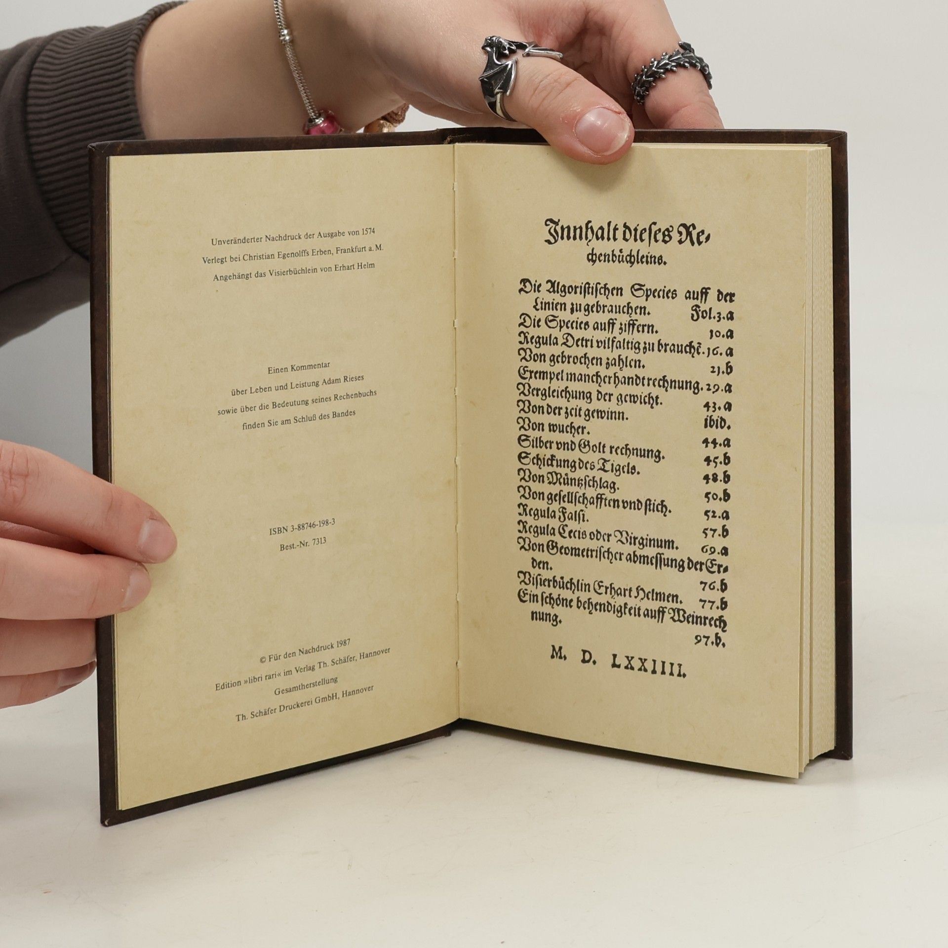 Helmut Erharter Rechenbuchlein (Unveränderter Nachdruck der Ausgabe von 1574)