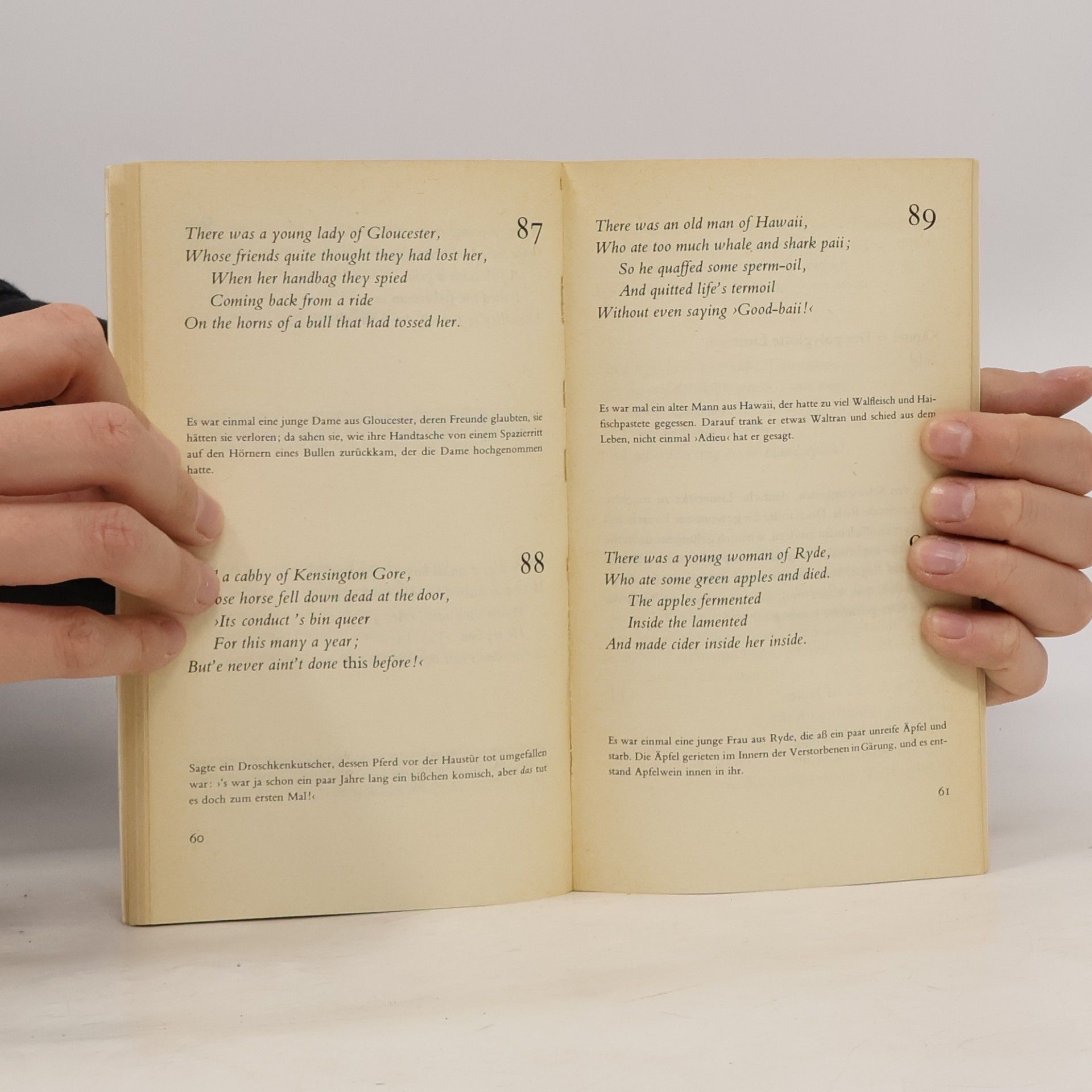 Jürgen Dahl Limericks, Limericks